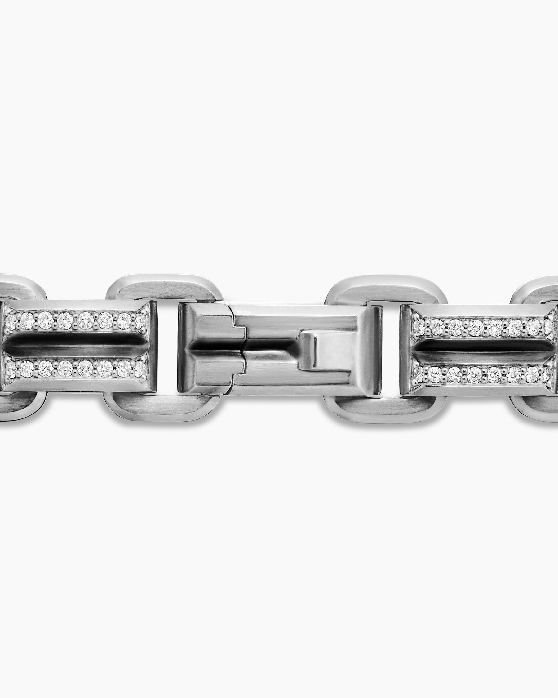 Streamline Link Bracelet in Sterling Silver with Diamonds, 7.5mm - Image 7