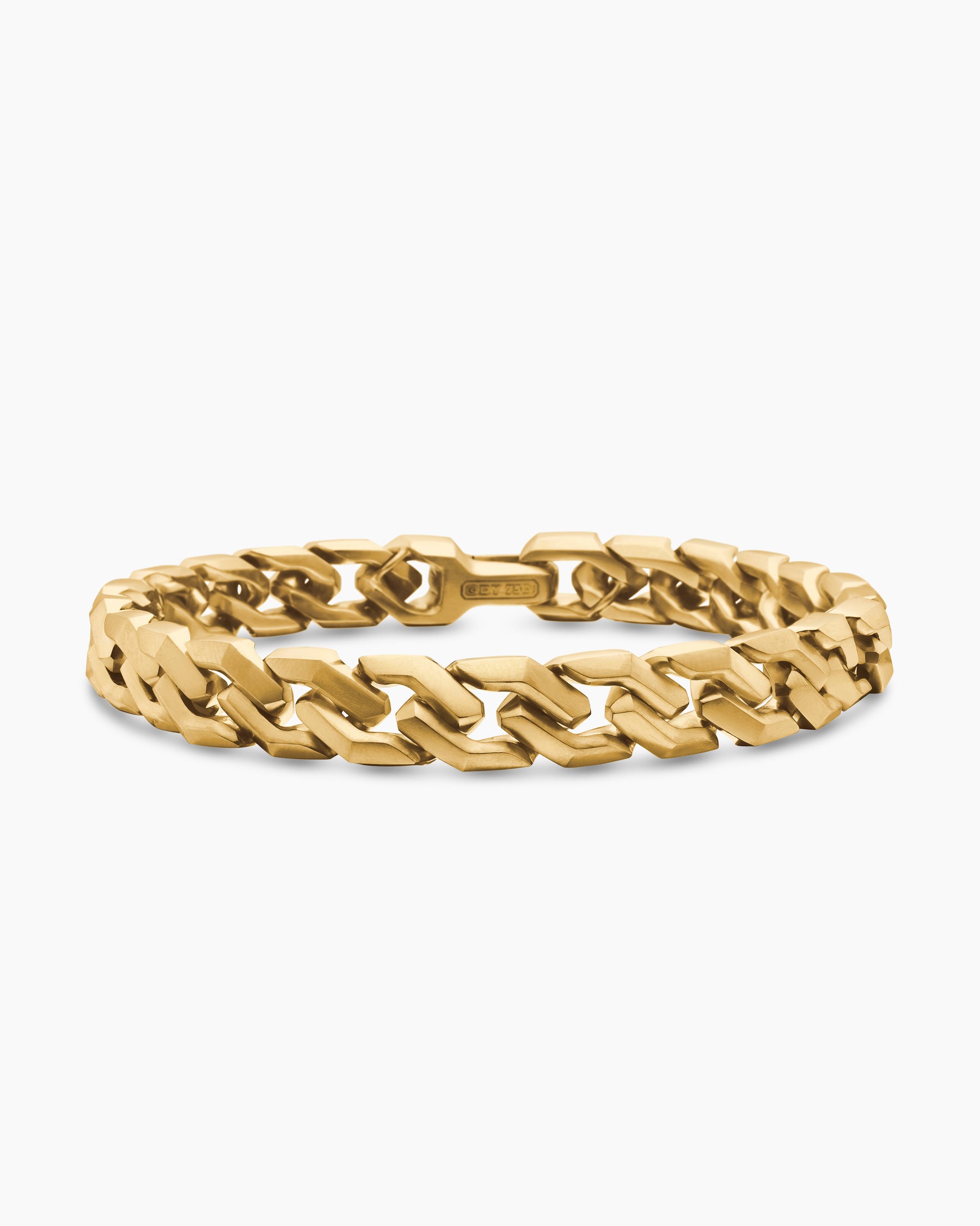 Curb Chain Angular Link Bracelet in 18K Yellow Gold, 8.7mm - Image 4
