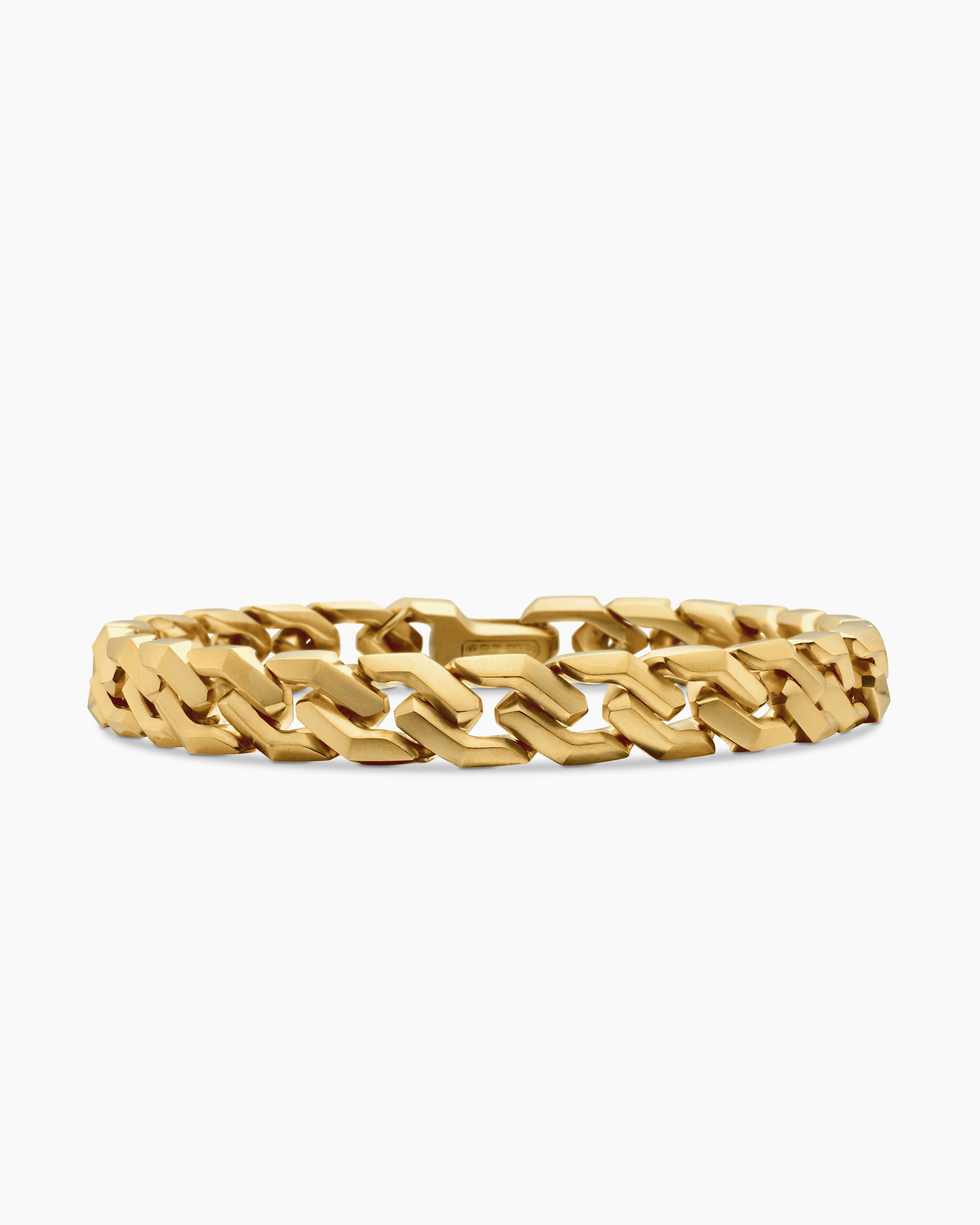Curb Chain Angular Link Bracelet in 18K Yellow Gold, 8.7mm