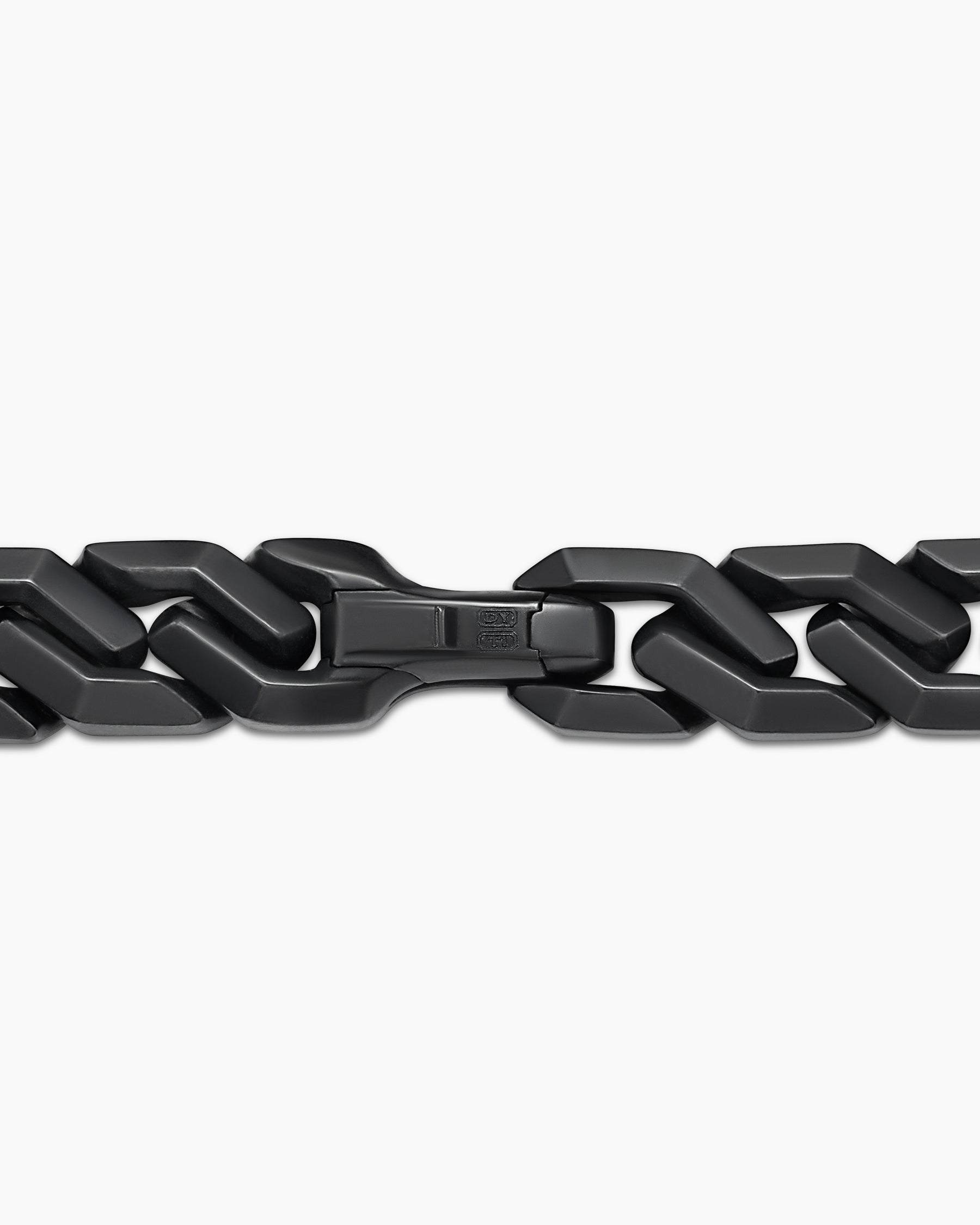 Curb Chain Angular Link Bracelet in Black Titanium, 8.7mm - Image 4
