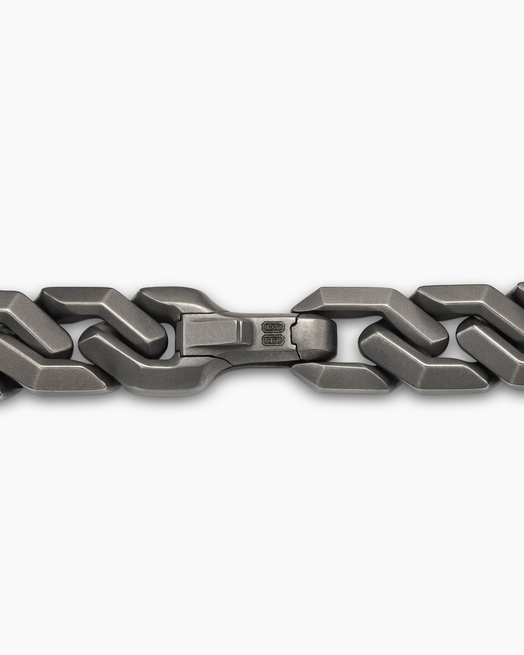 Curb Chain Angular Link Bracelet in Anthracite Titanium, 8.7mm - Image 4
