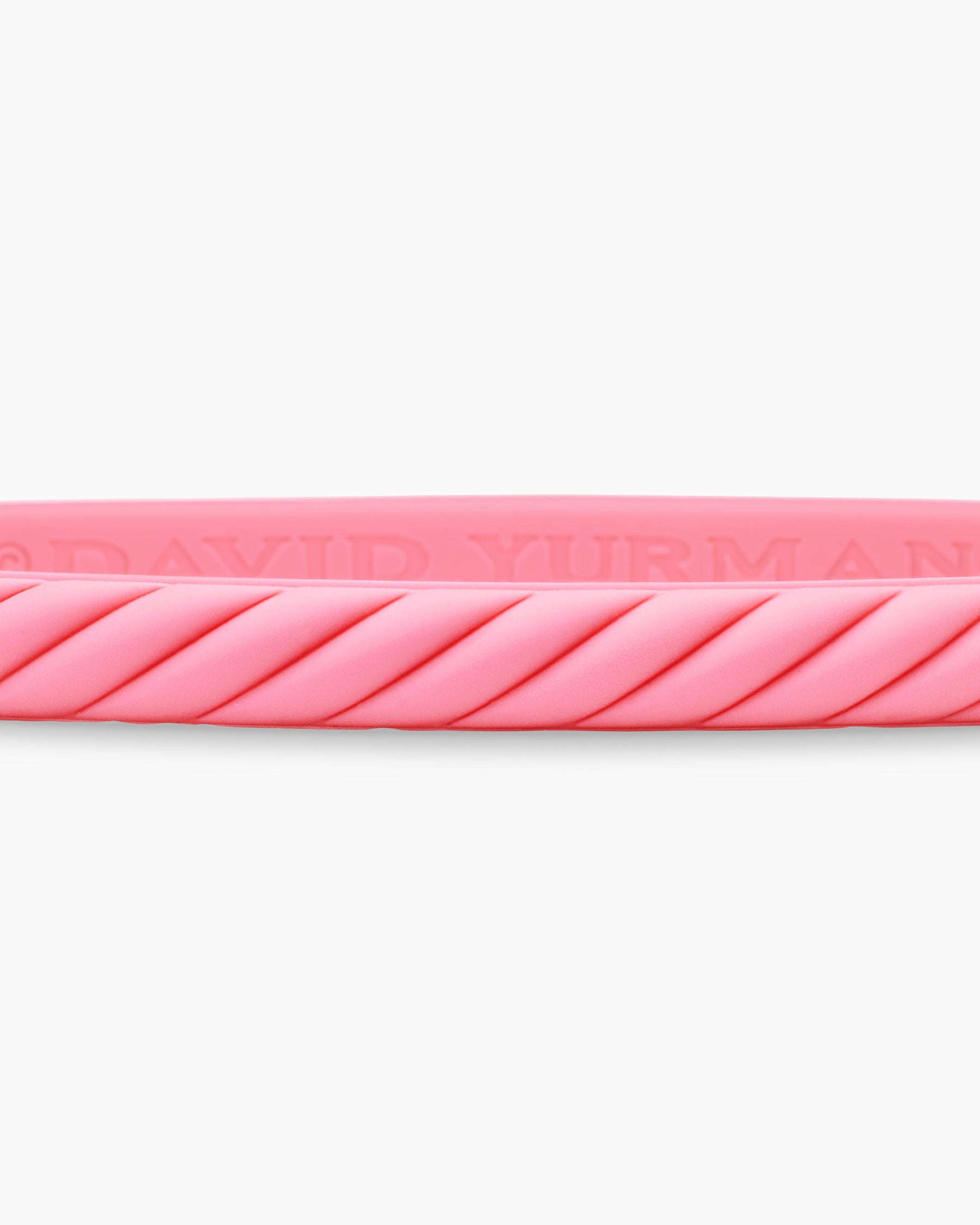 Cable Bracelet in Pink Rubber, 6mm - Image 6