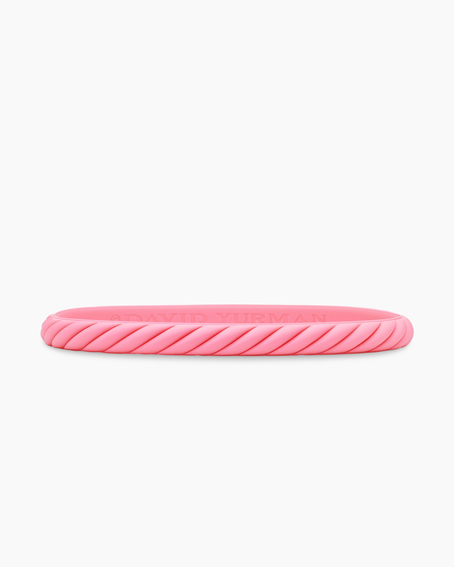 Cable Bracelet in Pink Rubber, 6mm