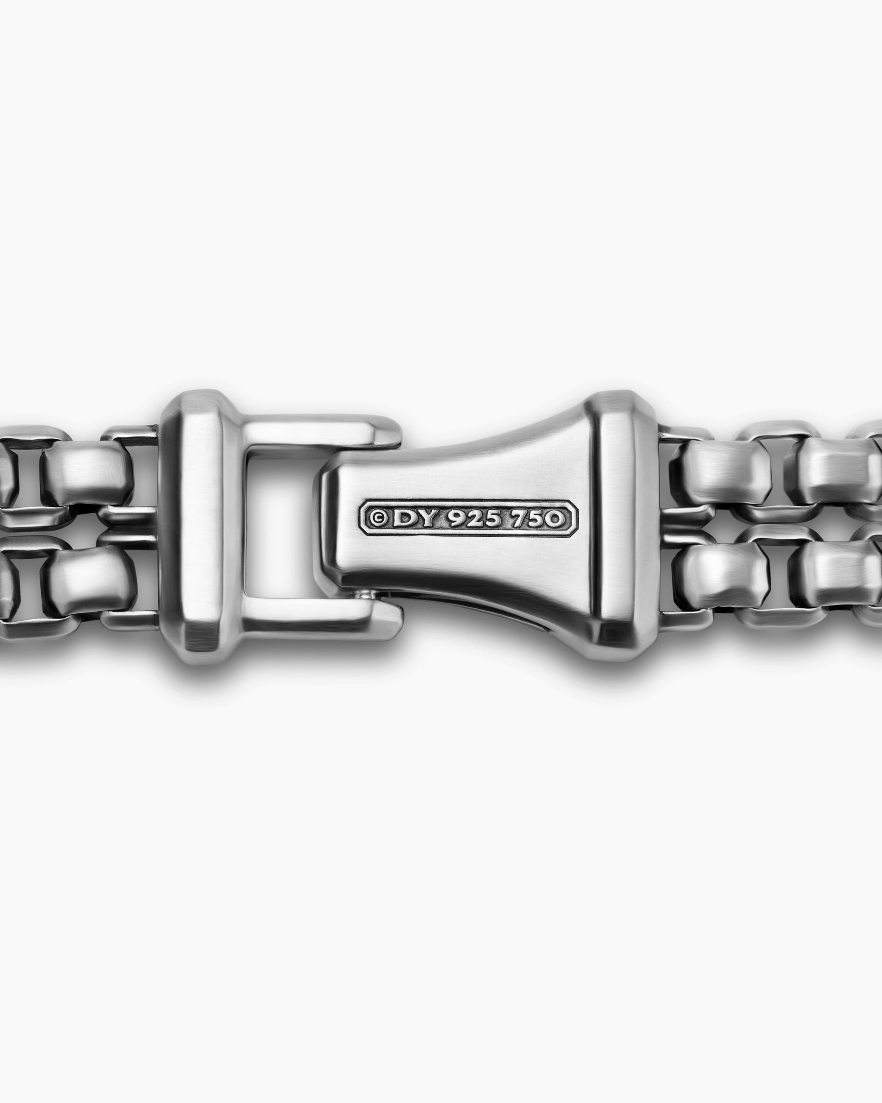 Double Box Chain Bracelet in Sterling Silver with 18K Yellow Gold, 10.5mm - Image 7