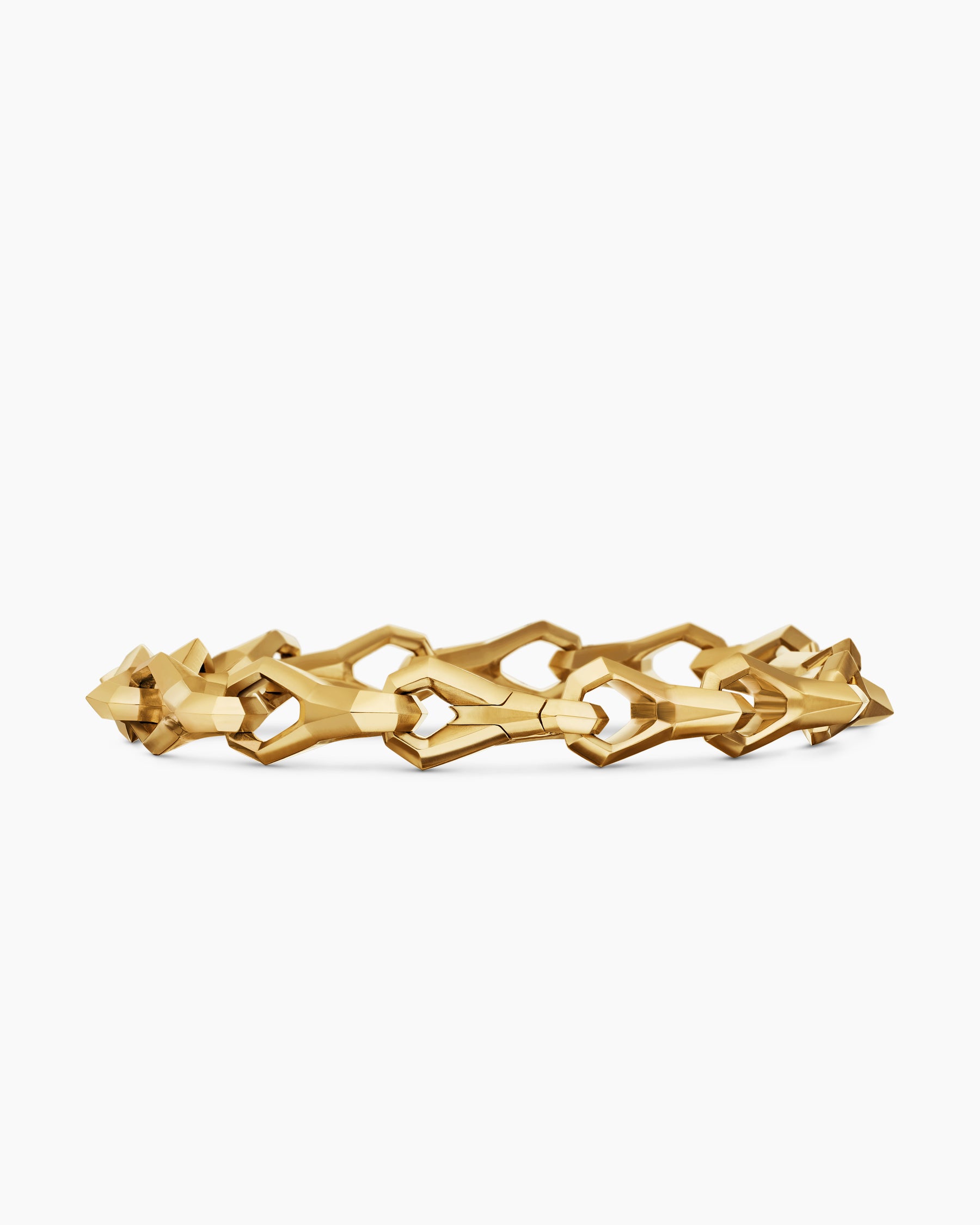 Faceted Link Bracelet in 18K Yellow Gold, 9mm - Image 6
