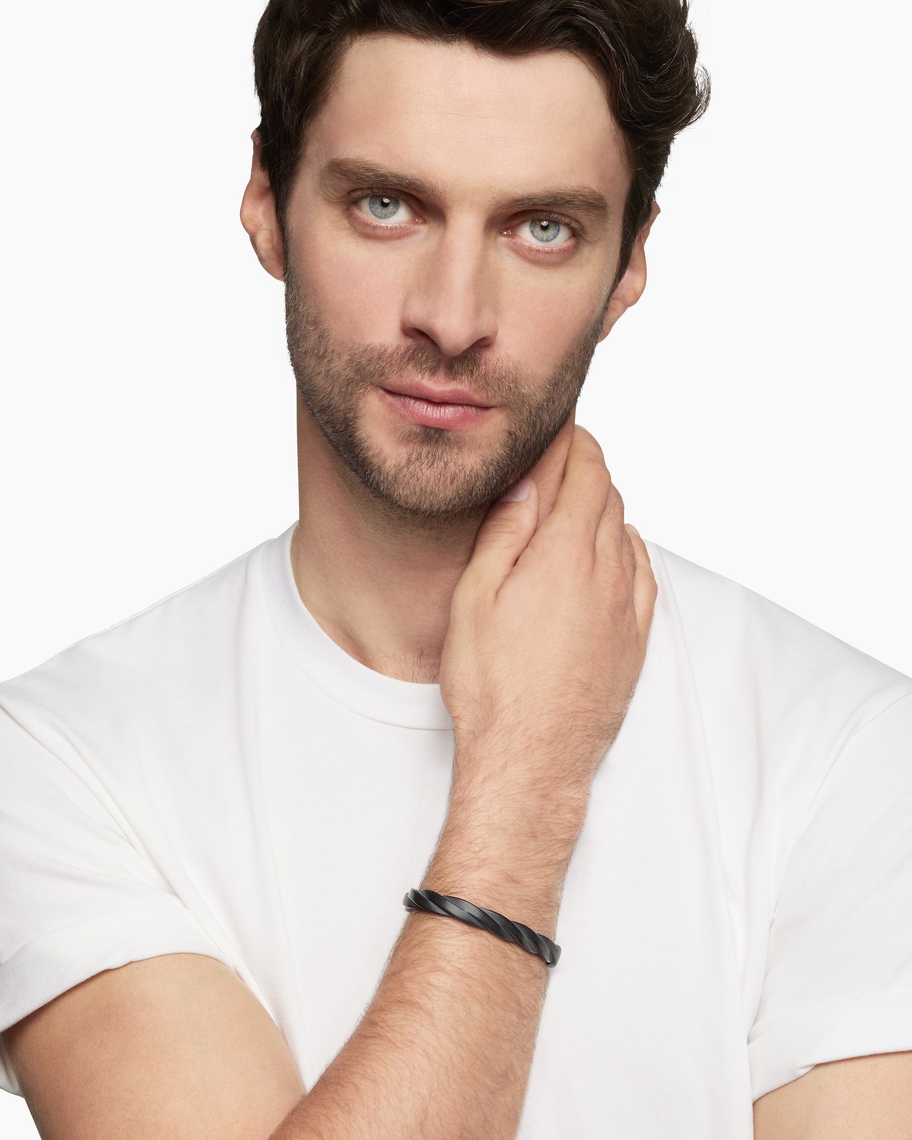 DY Helios Cuff Bracelet in Black Titanium, 9mm - Image 2