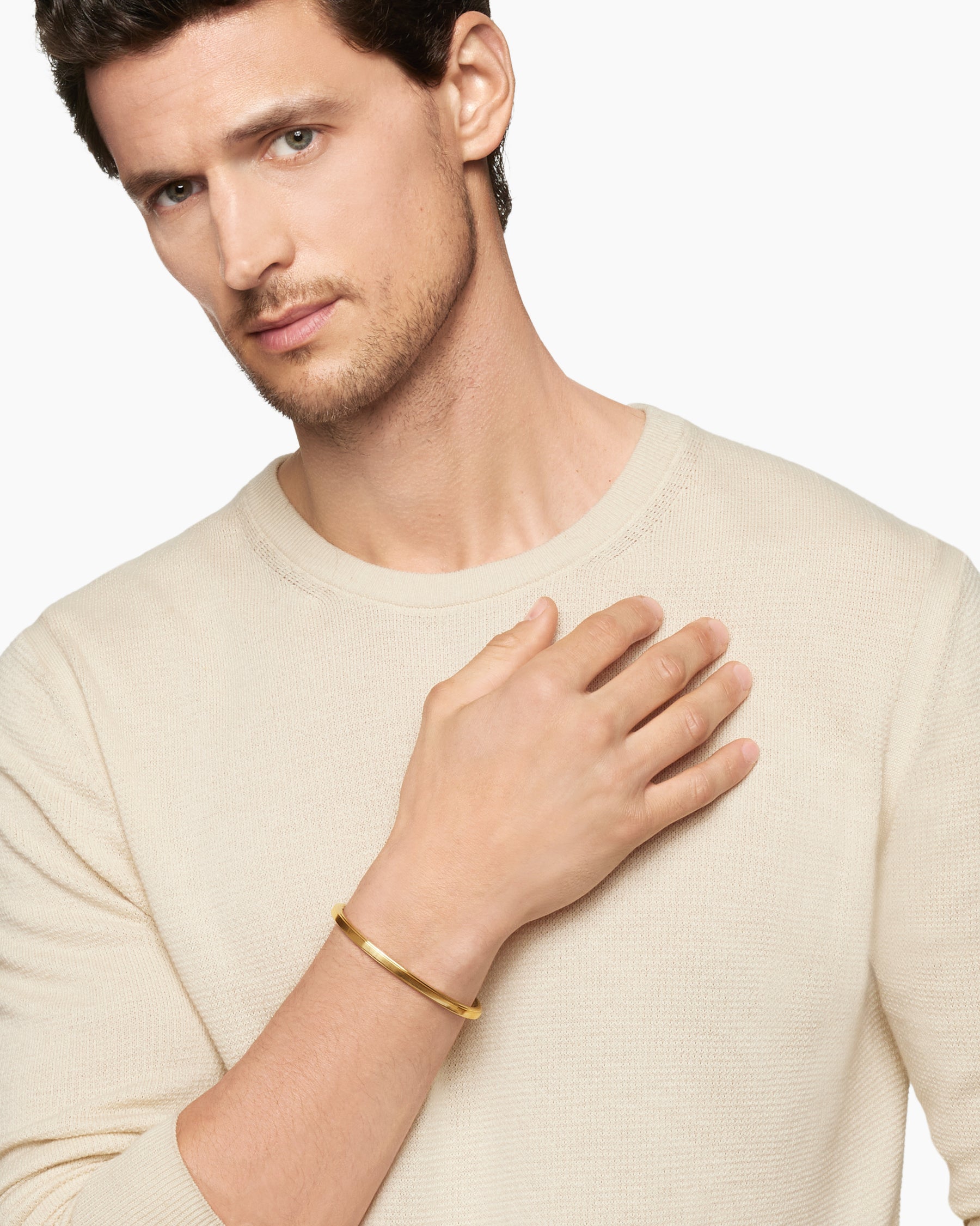 Alternative view of Streamline Bracelet in 18K Yellow Gold, 4.4mm
