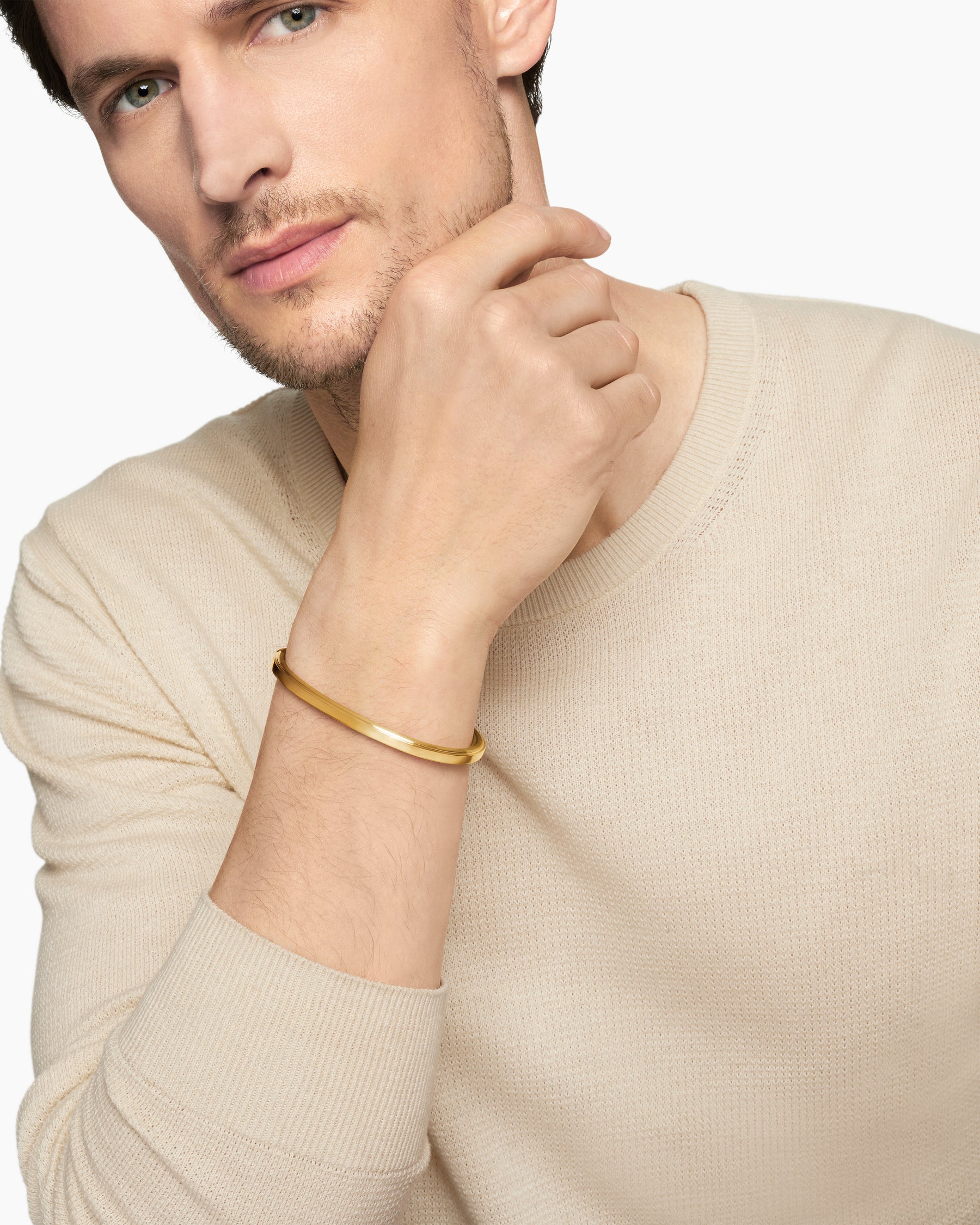 Streamline Bracelet in 18K Yellow Gold, 4.4mm - Image 7