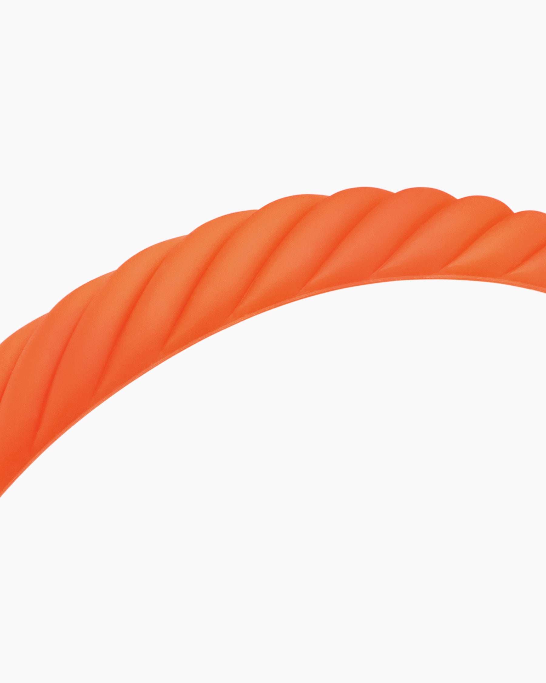 Cable Bracelet in Orange Rubber, 10mm - Image 5