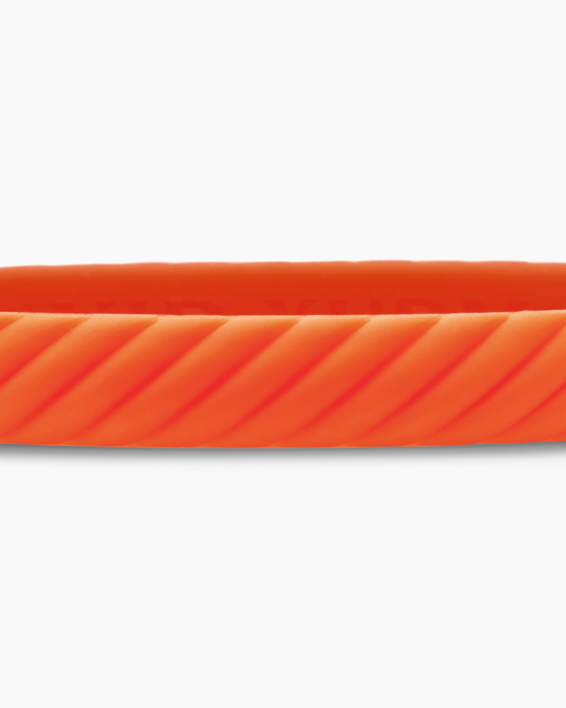 Cable Bracelet in Orange Rubber, 10mm - Image 6