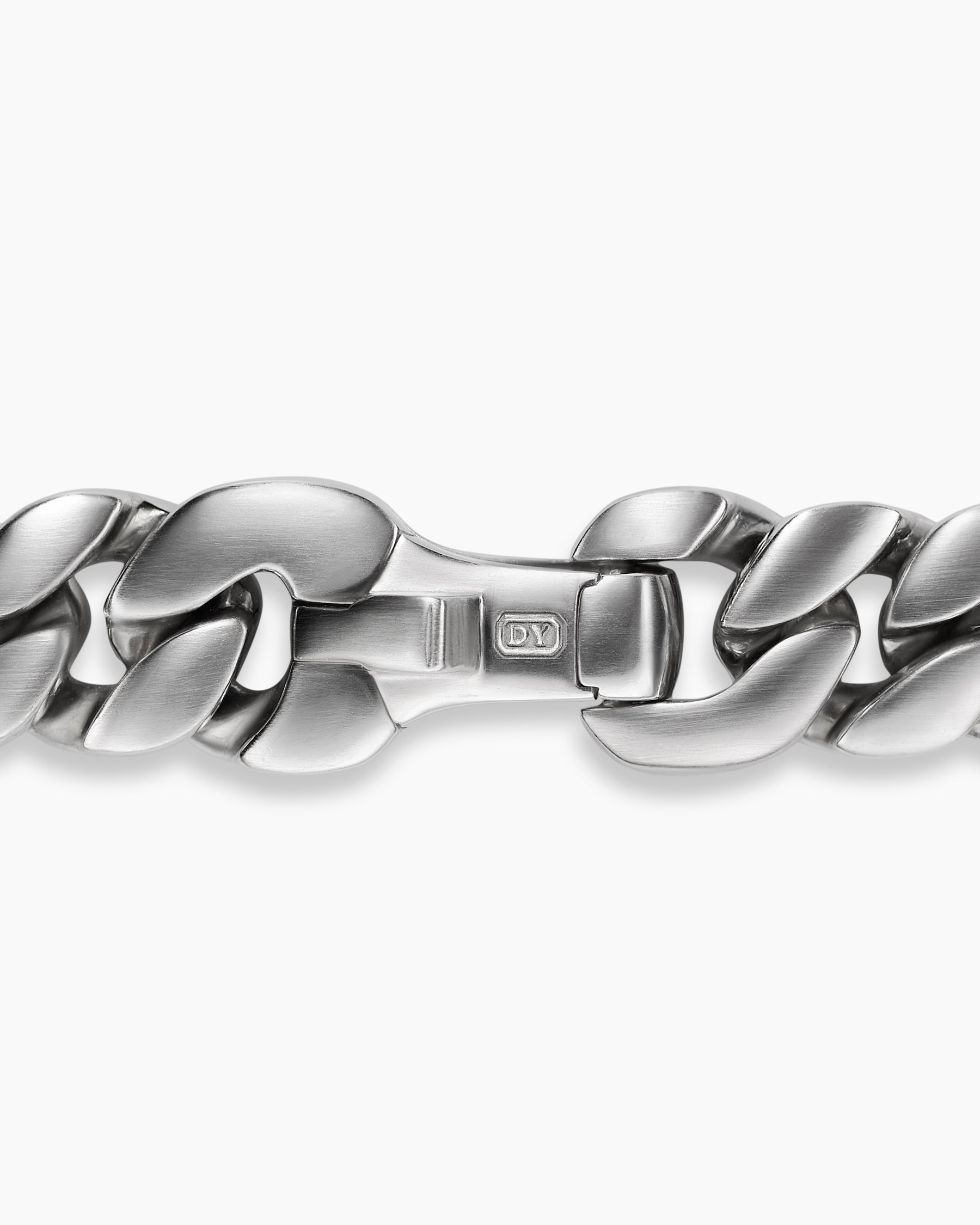 Curb Chain Bracelet in Platinum, 6mm - Image 7