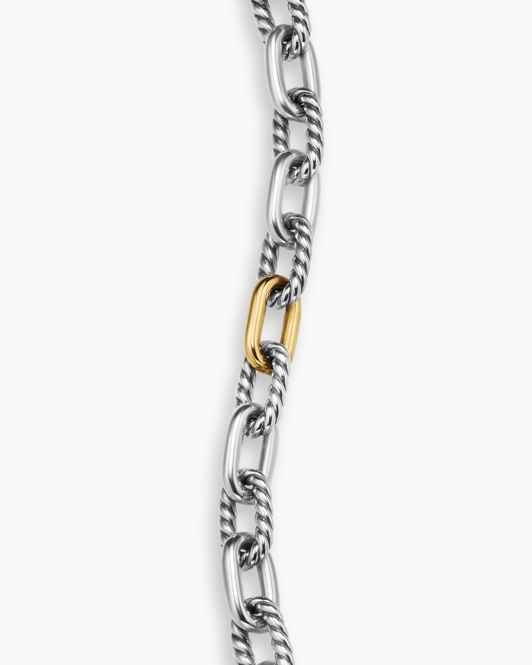 DY Madison Chain Bracelet in Sterling Silver with 18K Yellow Gold, 6mm - Image 6