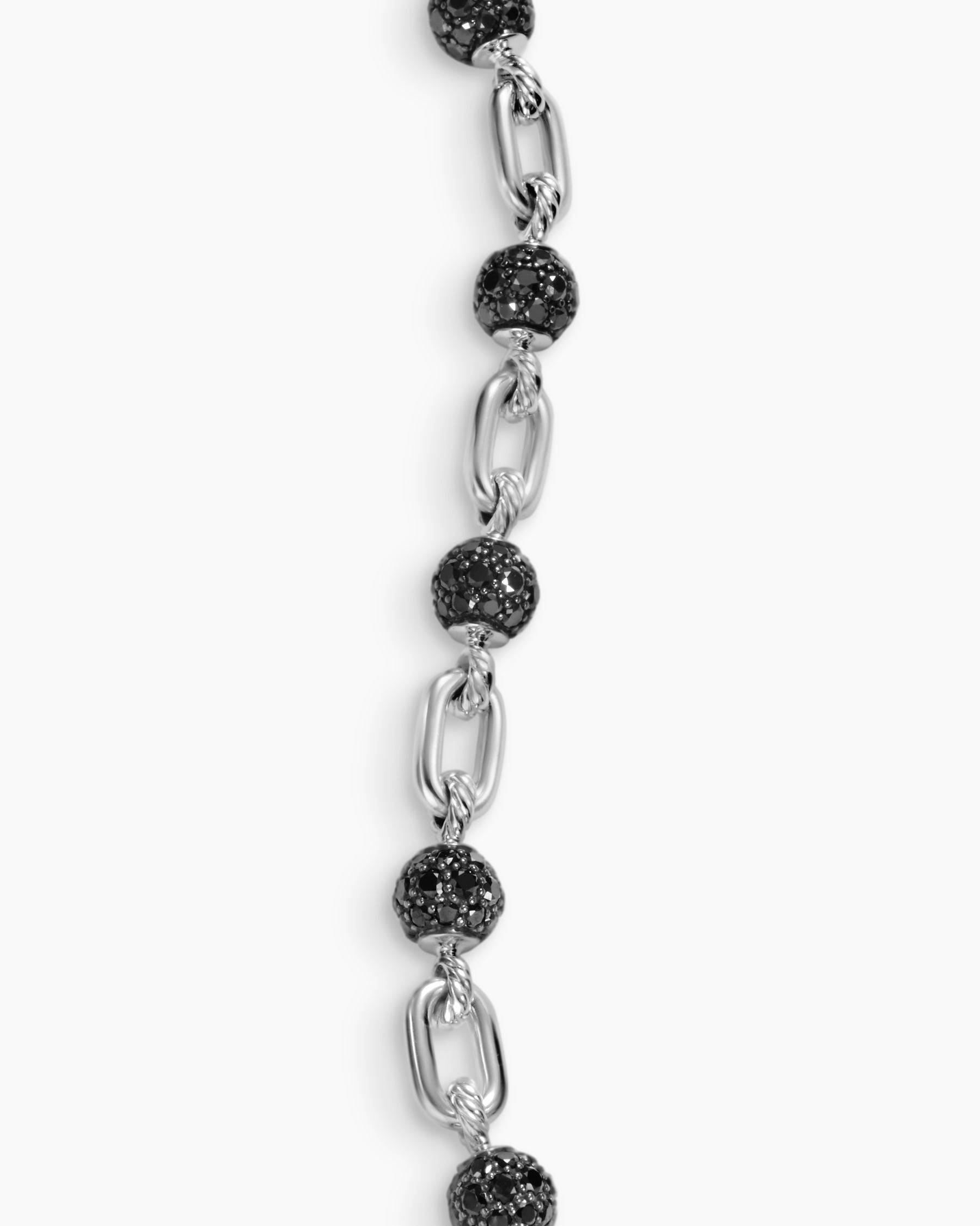 DY Madison Chain Bracelet in Sterling Silver with Black Diamonds, 6mm - Image 6