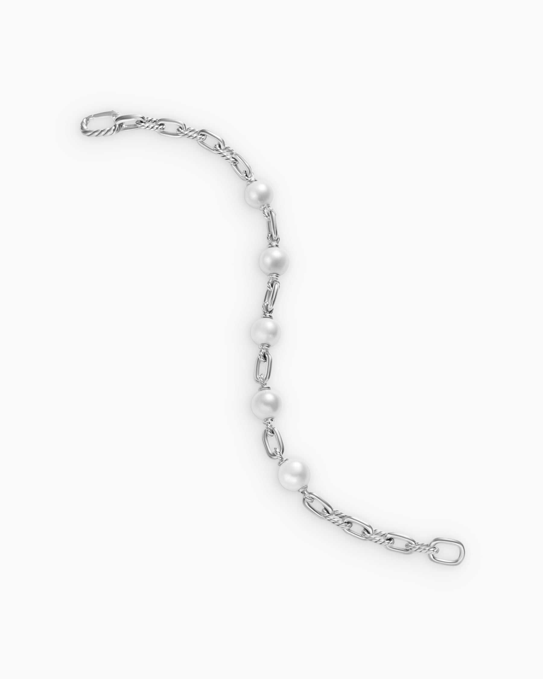 DY Madison Chain Bracelet in Sterling Silver with Pearls, 6mm - Image 4