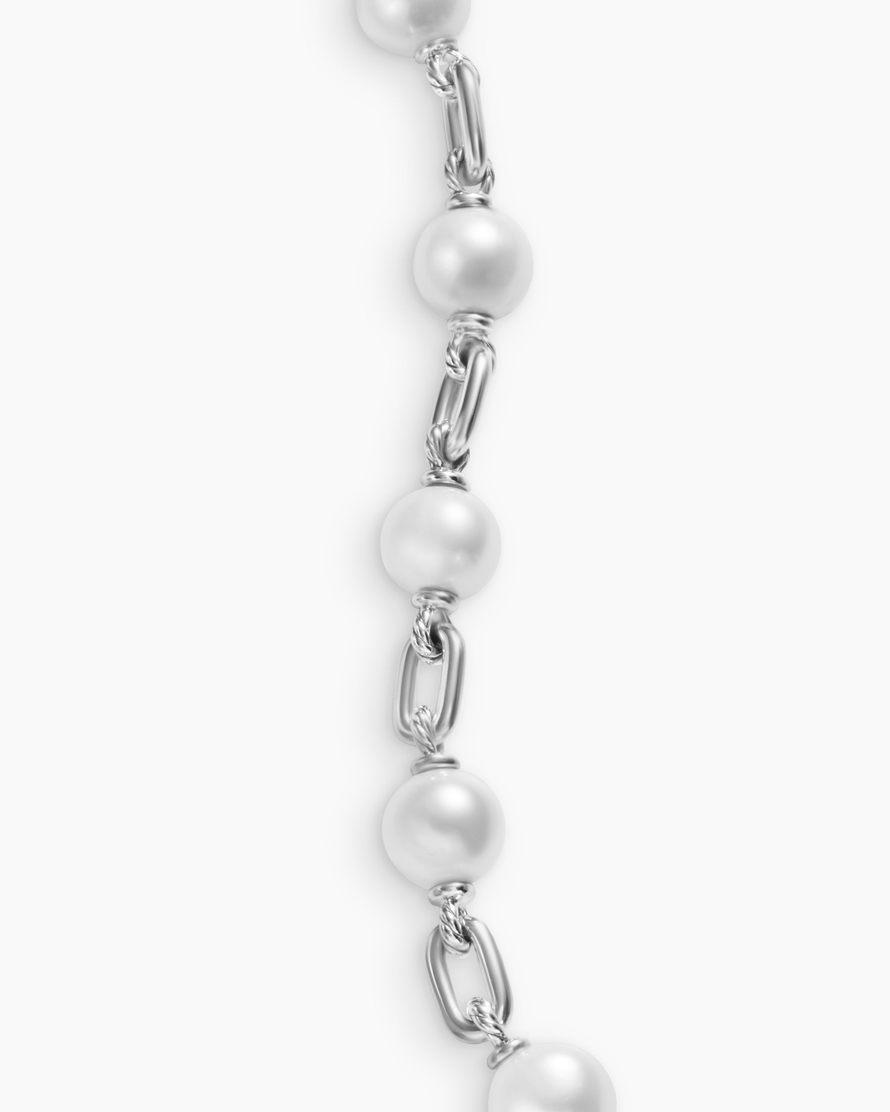 DY Madison Chain Bracelet in Sterling Silver with Pearls, 6mm - Image 6
