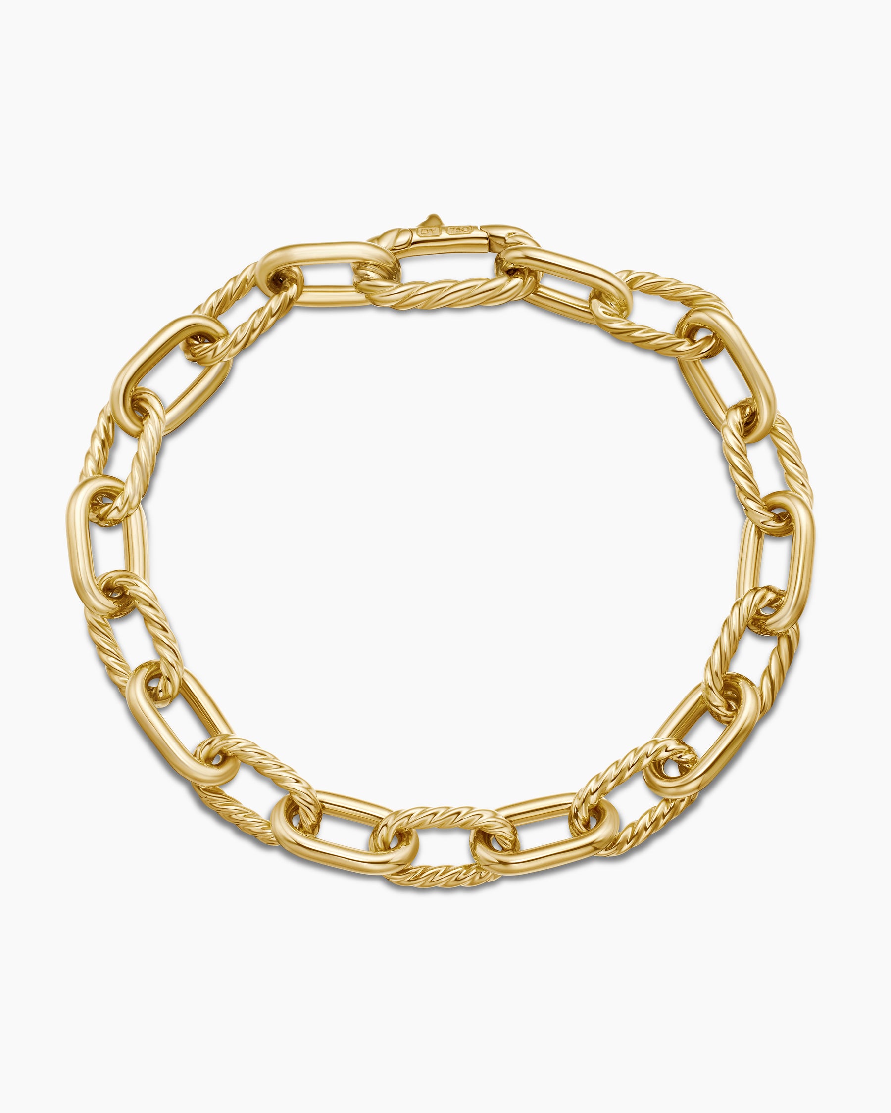 DY Madison Chain Bracelet in 18K Yellow Gold, 8.5mm - Image 3