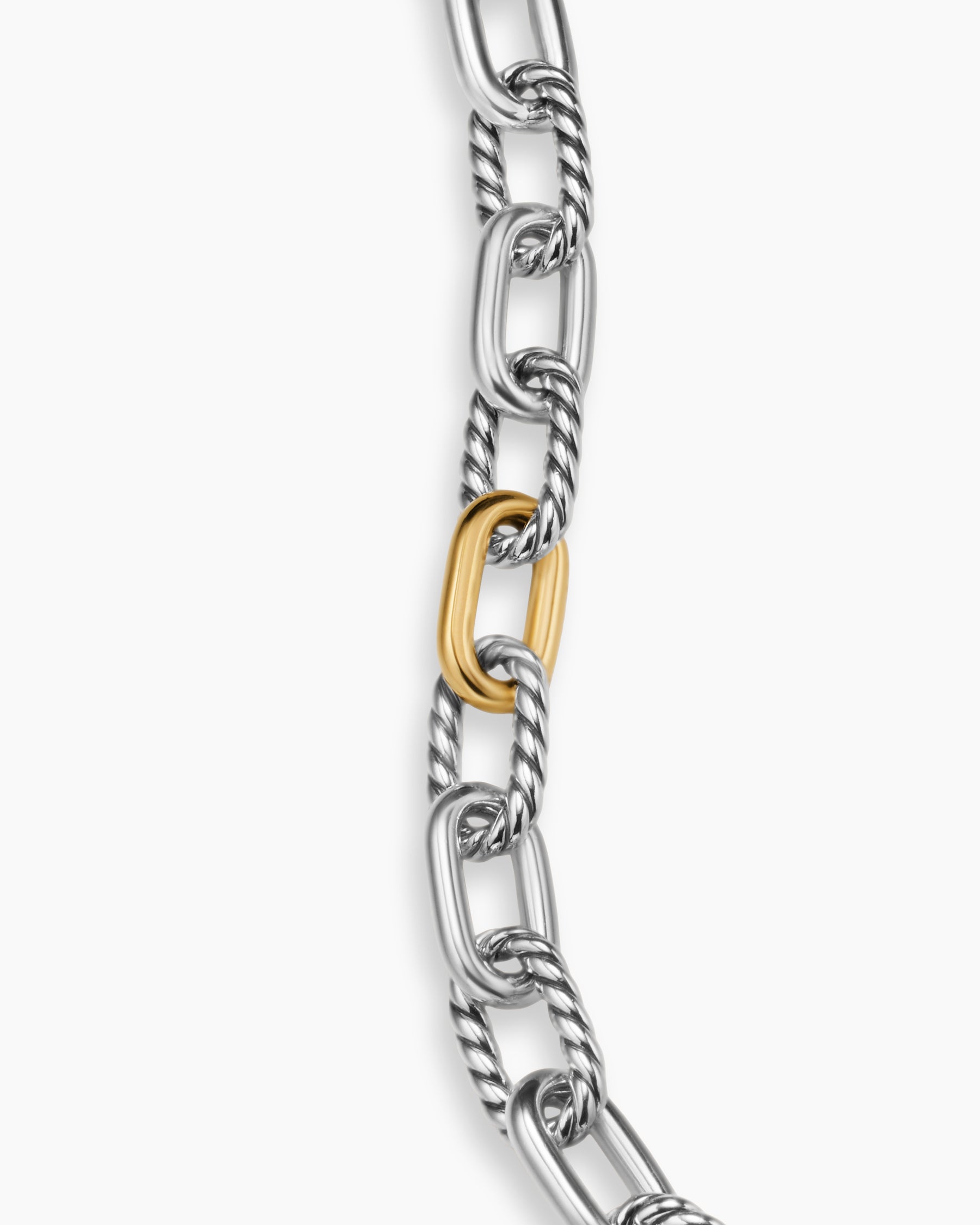 DY Madison Chain Bracelet in Sterling Silver with 18K Yellow Gold, 8.5mm - Image 6