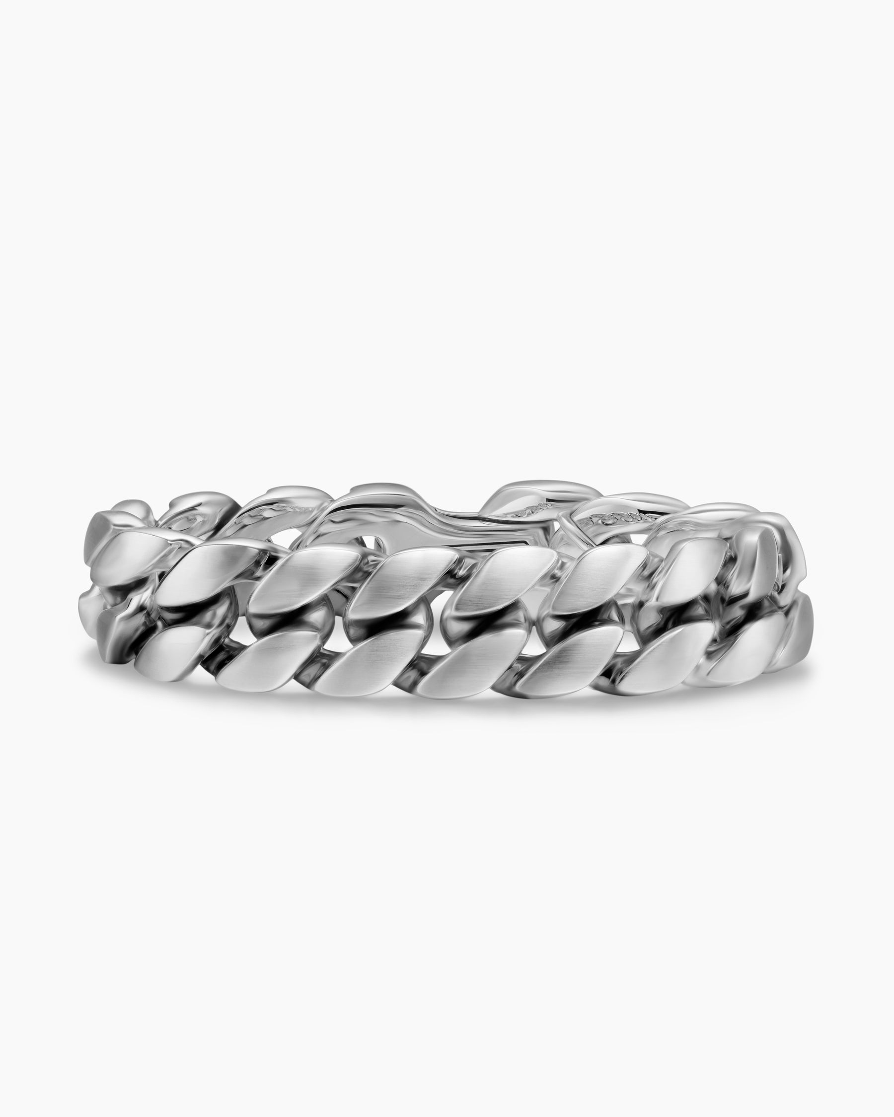 Curb Chain Bracelet in Sterling Silver, 18mm