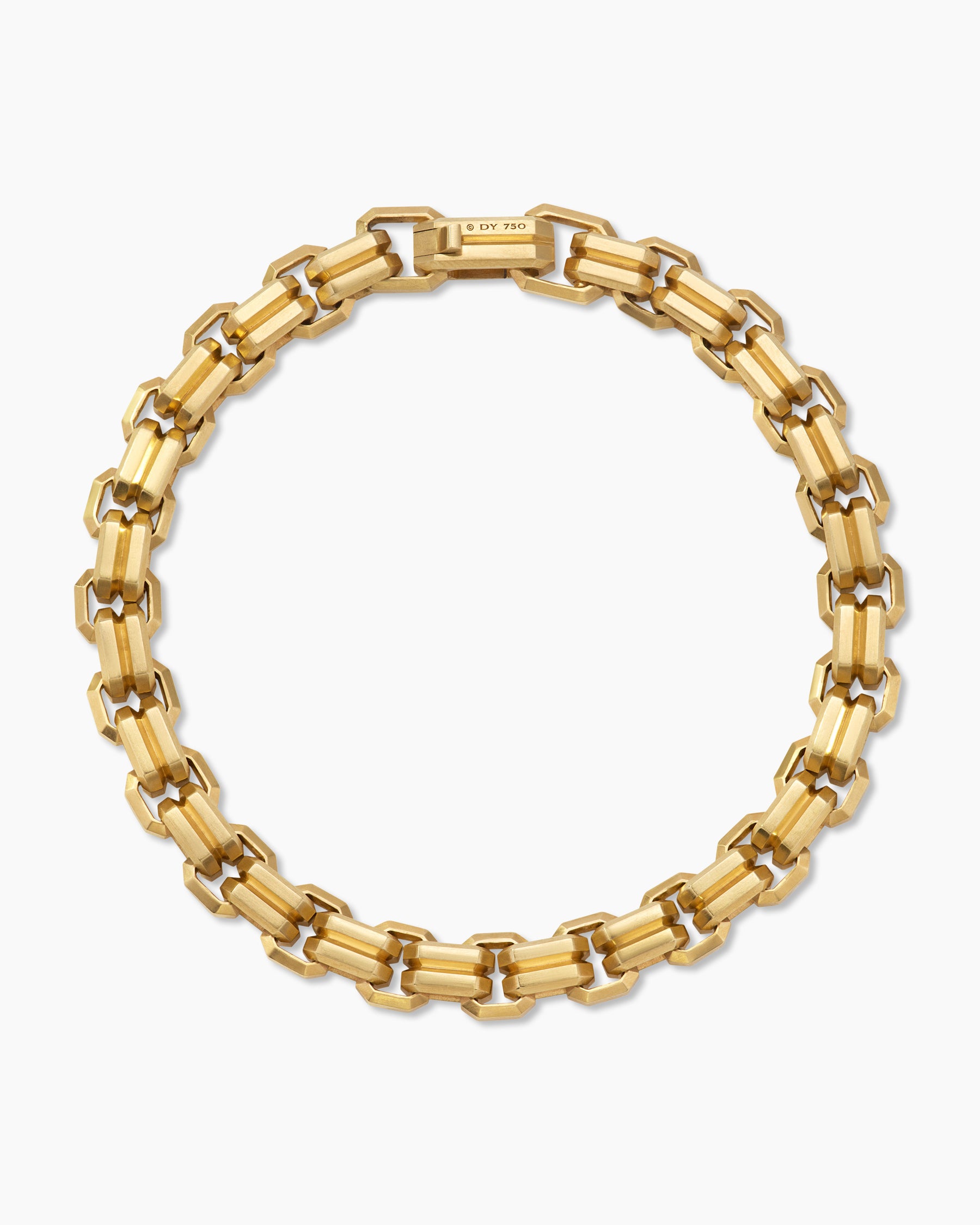 Streamline Double Link Bracelet in 18K Yellow Gold, 8mm - Image 3