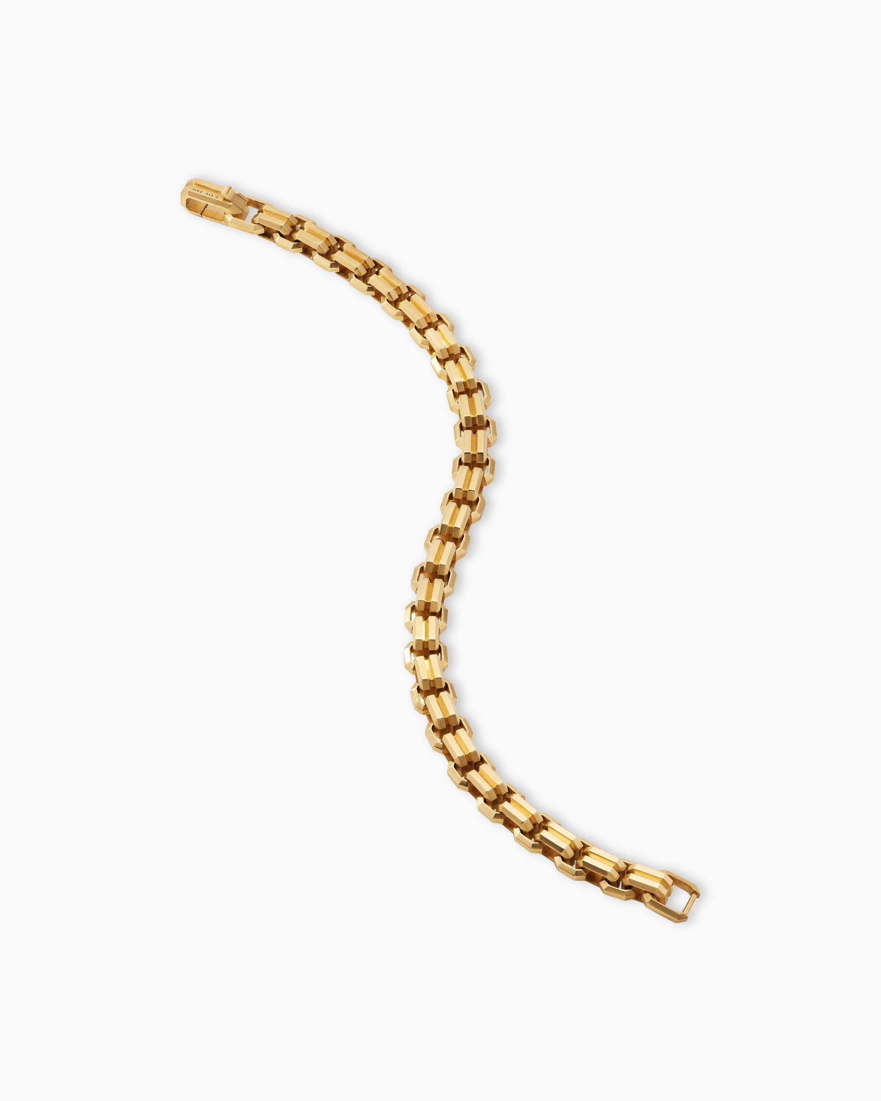 Streamline Double Link Bracelet in 18K Yellow Gold, 8mm - Image 4
