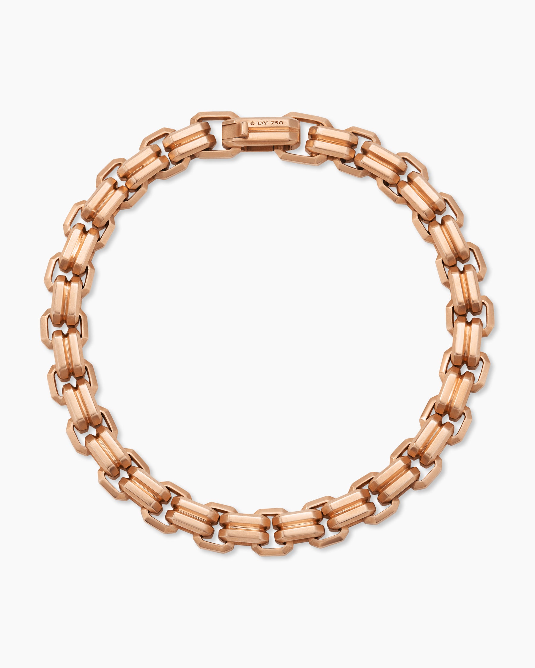 Streamline Double Link Bracelet in 18K Rose Gold, 8mm - Image 3
