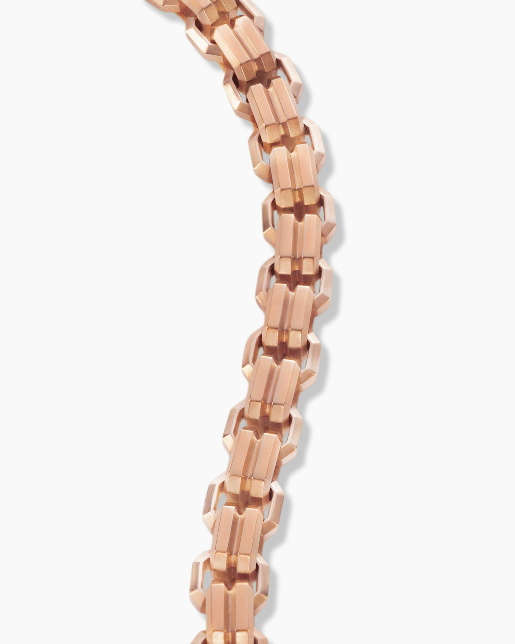 Streamline Double Link Bracelet in 18K Rose Gold, 8mm - Image 5