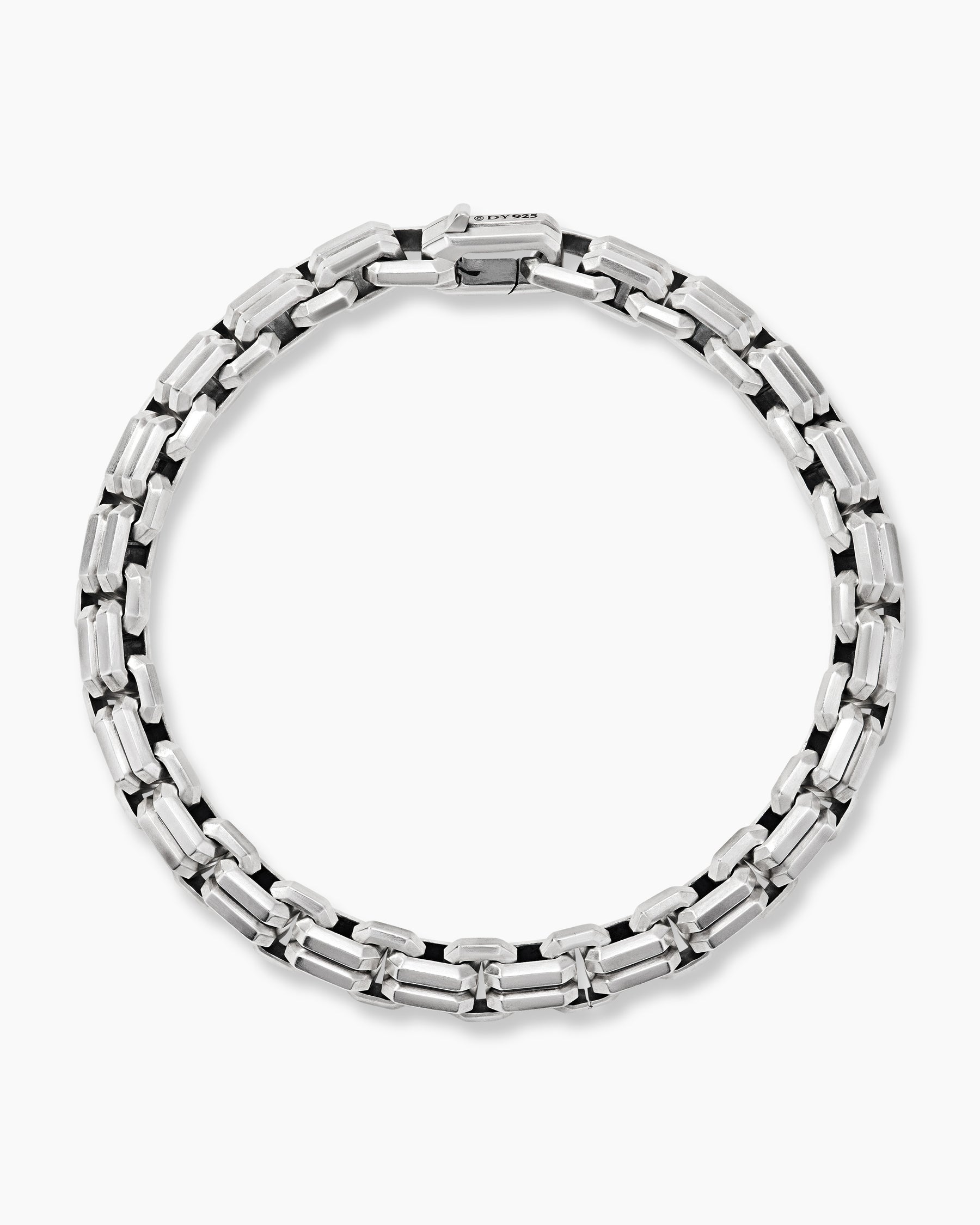Streamline Double Link Bracelet in Sterling Silver, 8mm - Image 3