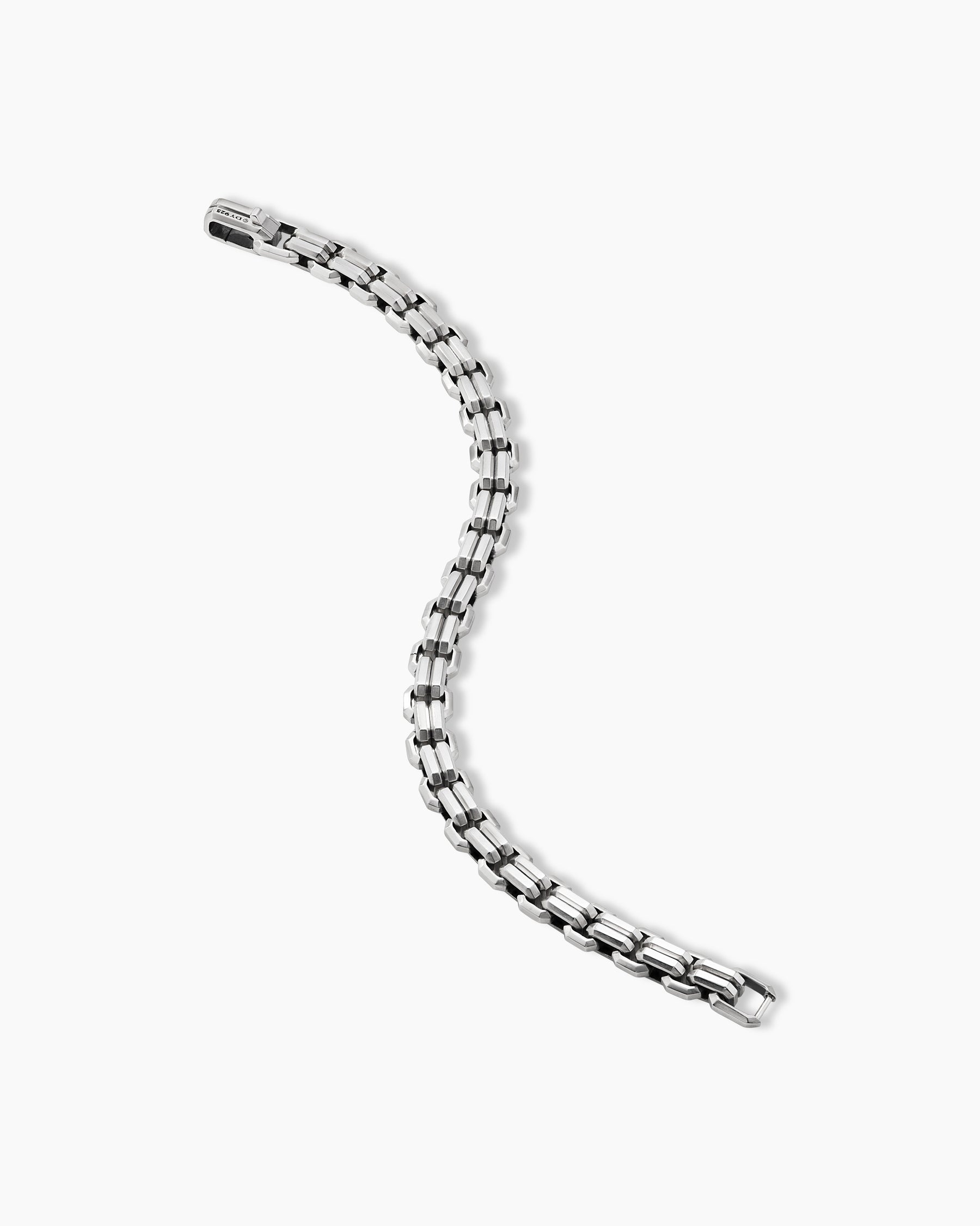 Streamline Double Link Bracelet in Sterling Silver, 8mm - Image 4
