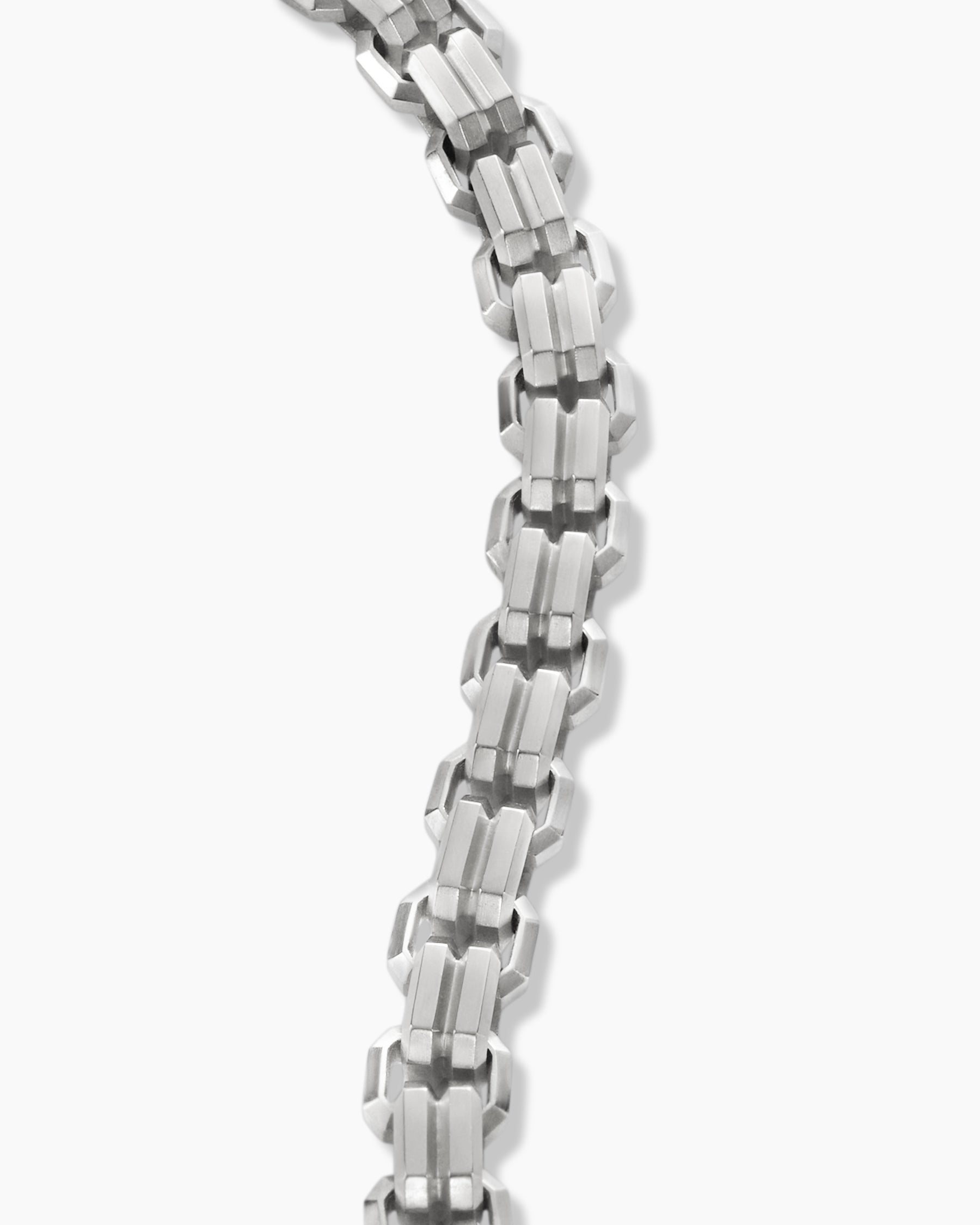 Streamline Double Link Bracelet in Sterling Silver, 8mm - Image 5