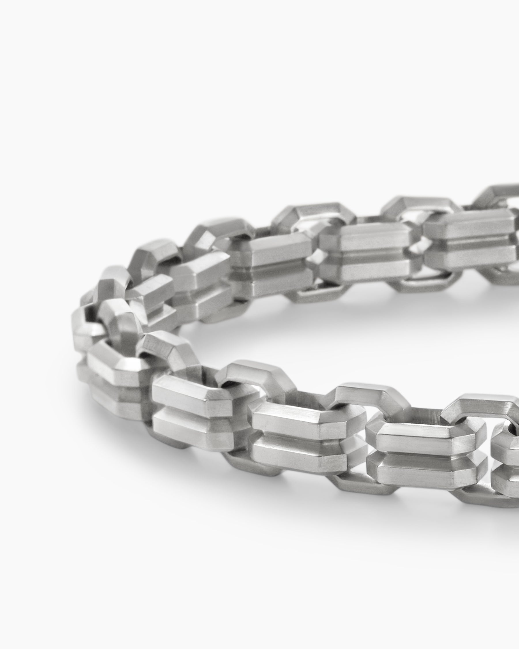 Streamline Double Link Bracelet in Sterling Silver, 8mm - Image 6