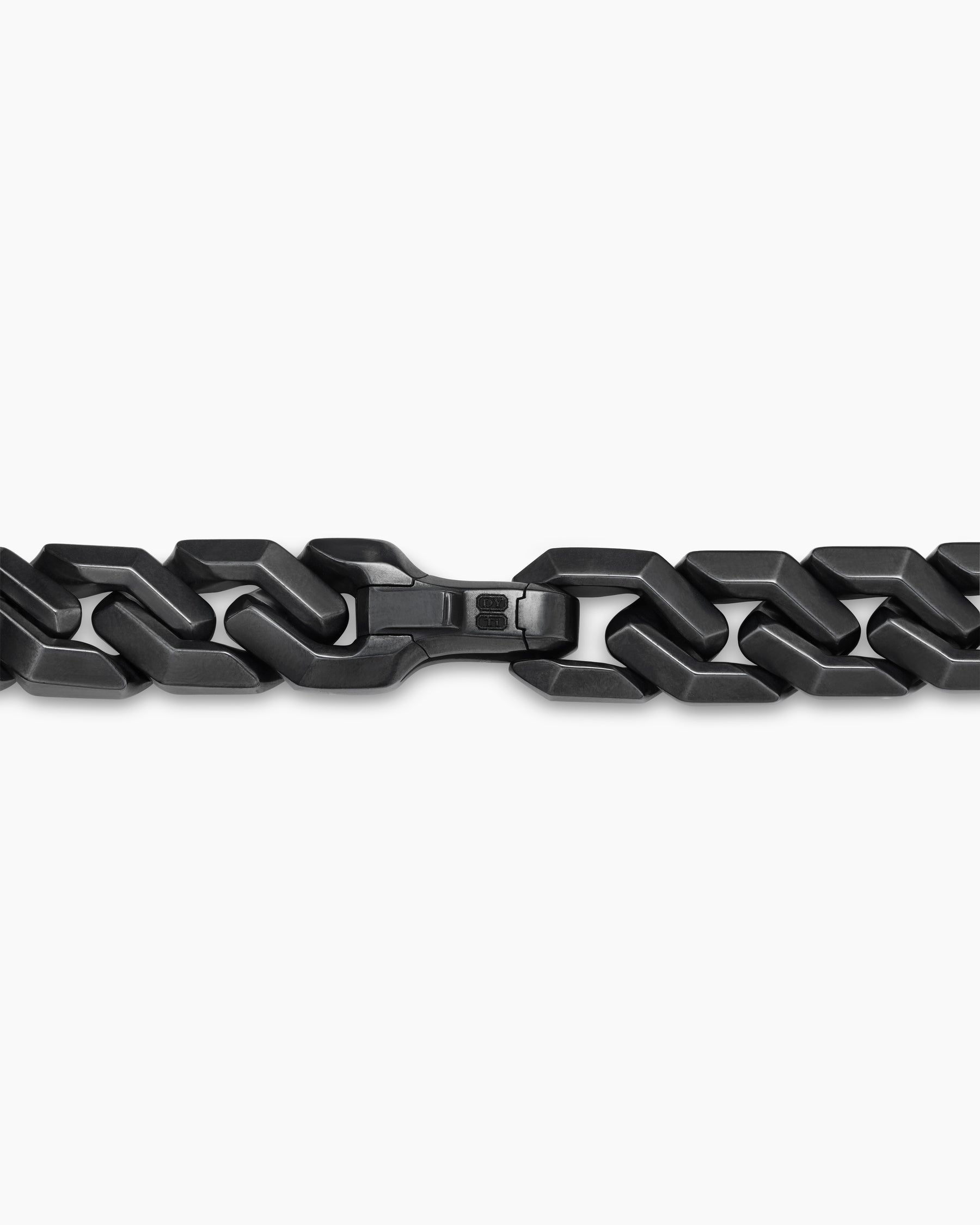 Curb Chain Angular Link Bracelet in Black Titanium, 11.5mm - Image 4