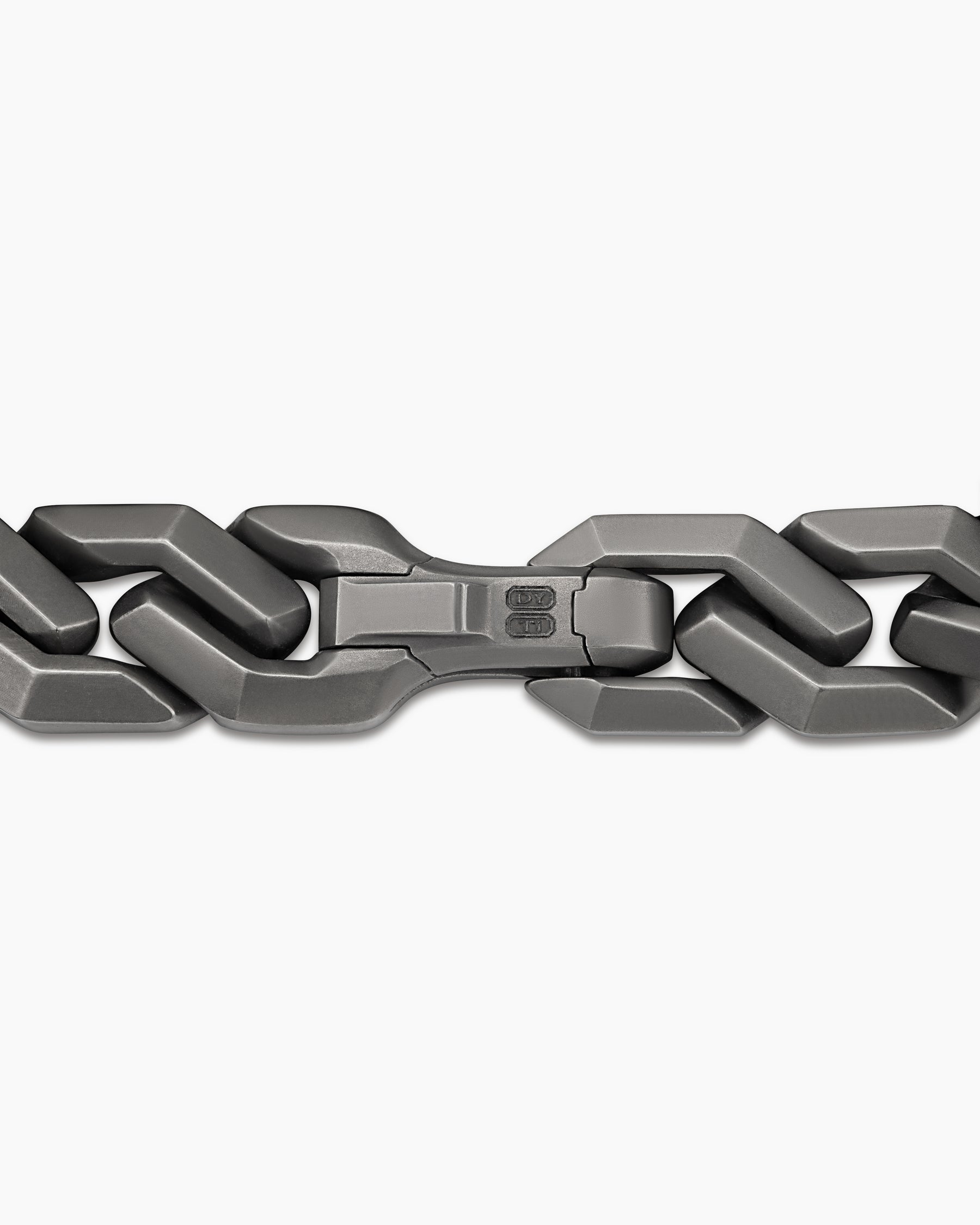 Curb Chain Angular Link Bracelet in Anthracite Titanium, 11.5mm - Image 4