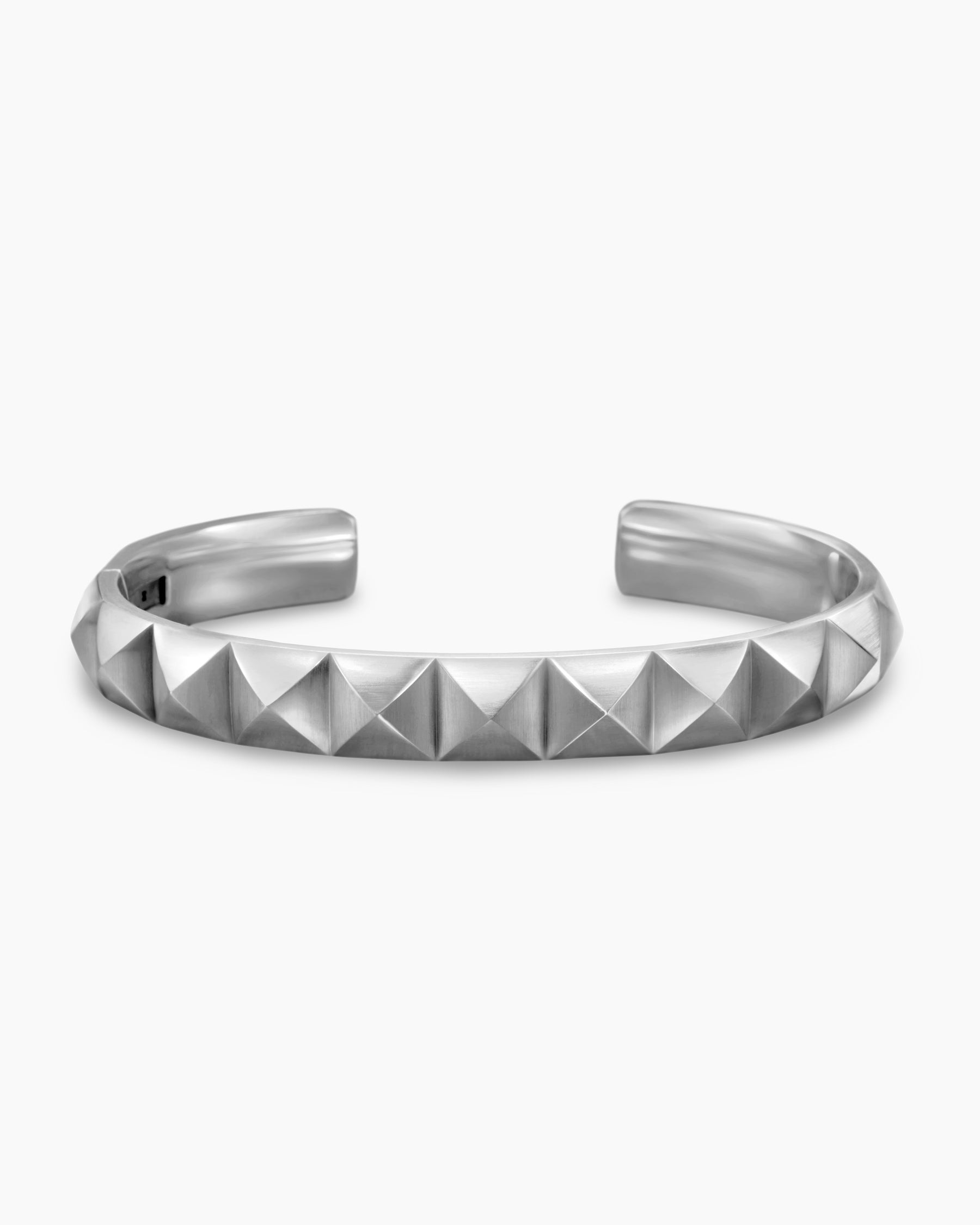 Pyramid Cuff Bracelet in Sterling Silver, 9.3mm - Image 4