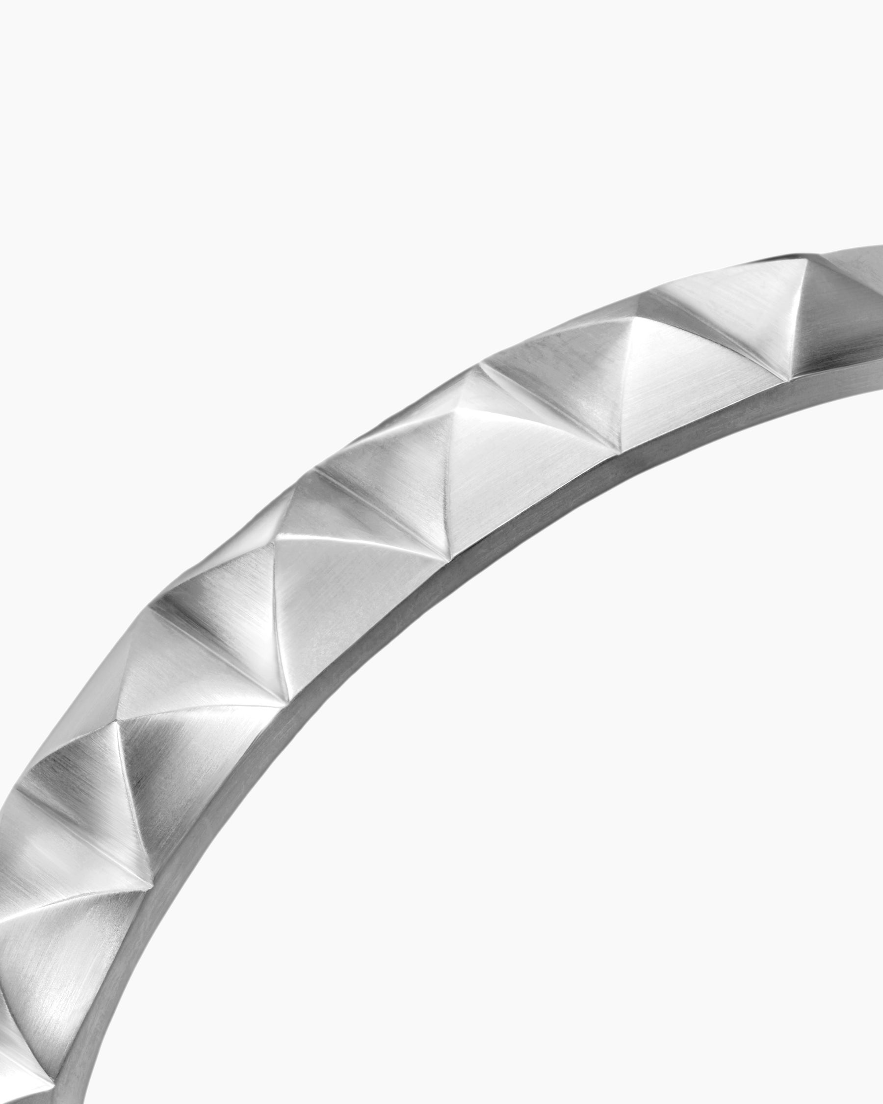 Pyramid Cuff Bracelet in Sterling Silver, 9.3mm - Image 5