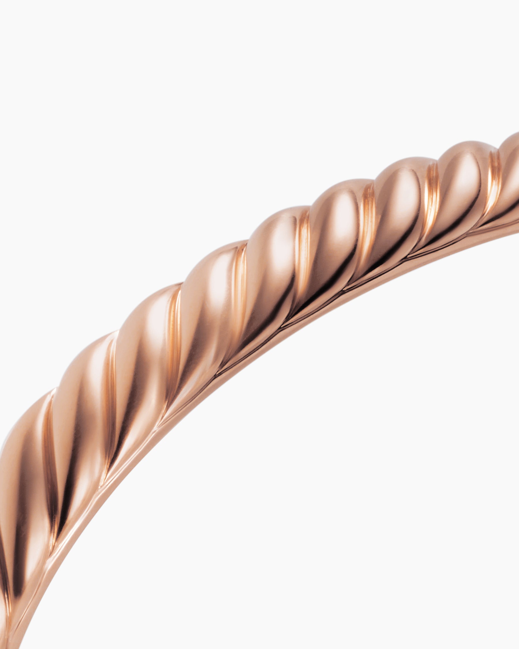 Sculpted Cable Cuff Bracelet in 18K Rose Gold, 7mm - Image 5