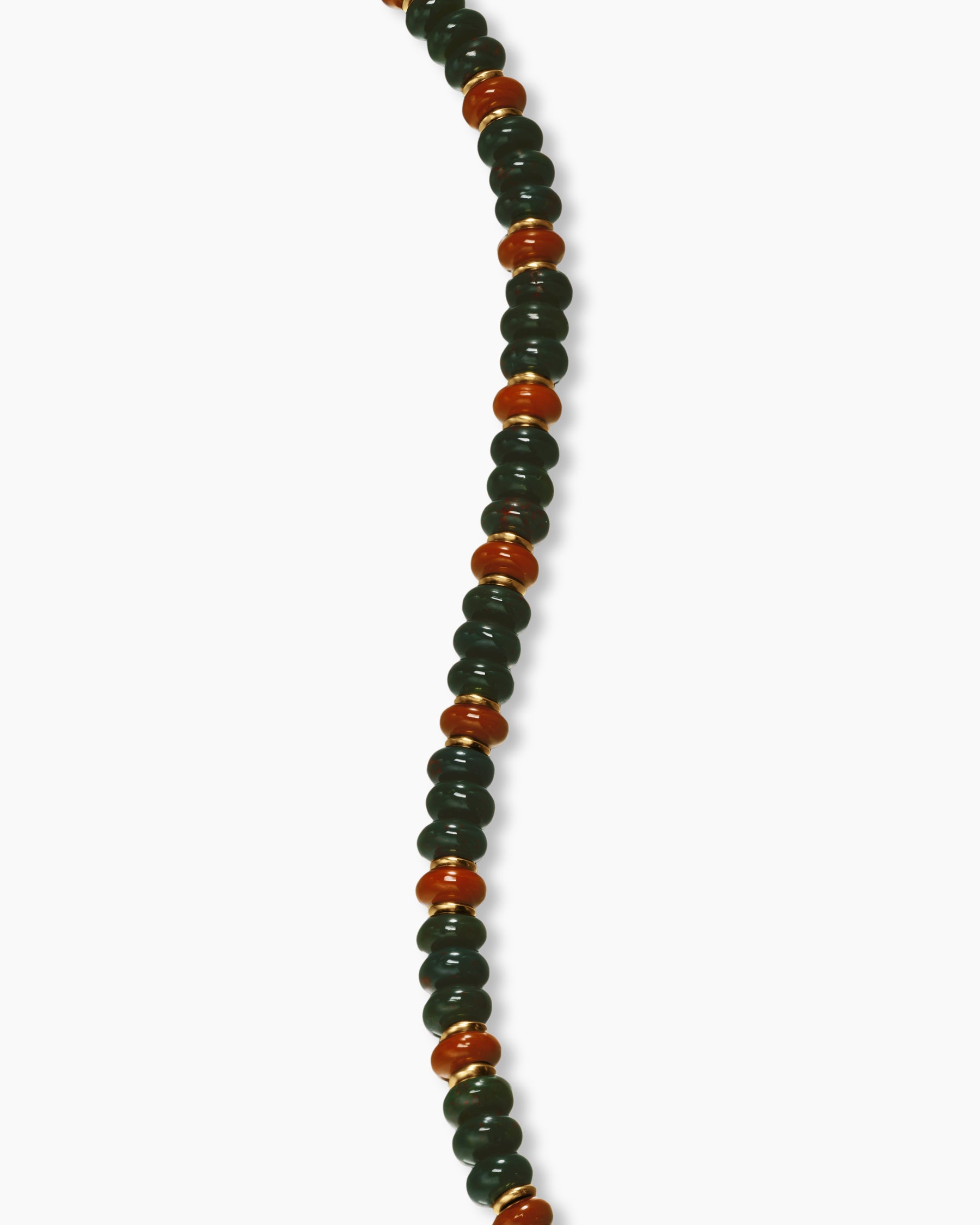 Spiritual Beads Bracelet in 18K Yellow Gold with Bloodstone and Red Jasper, 4mm - Image 6