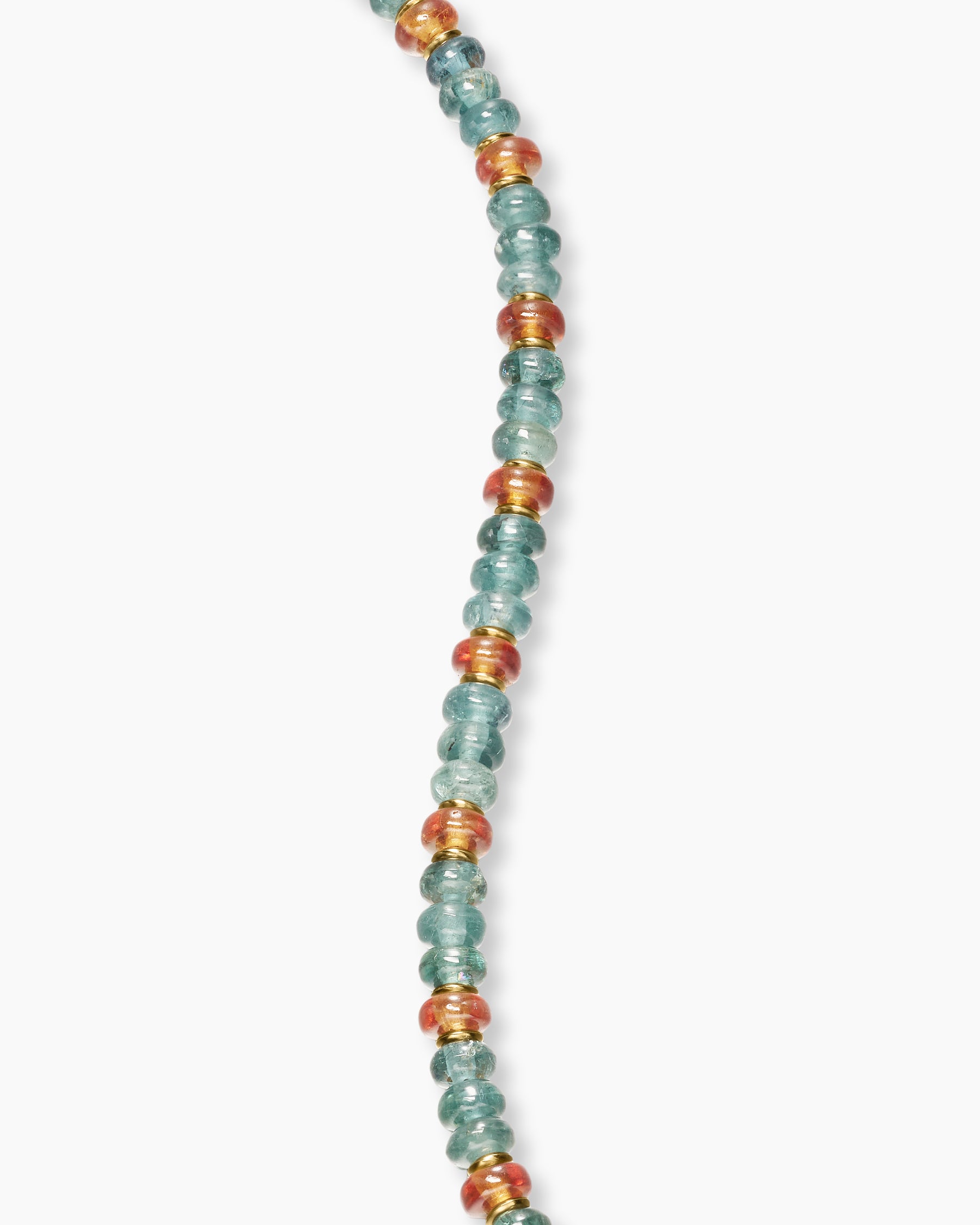 Spiritual Beads Bracelet in 18K Yellow Gold with Indicolite and Mandarin Garnet, 4mm - Image 6