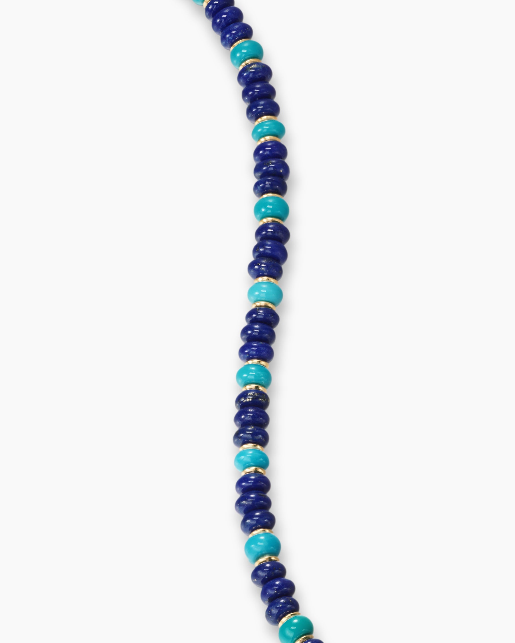 Spiritual Beads Bracelet in 18K Yellow Gold with Lapis and Turquoise, 4mm - Image 6