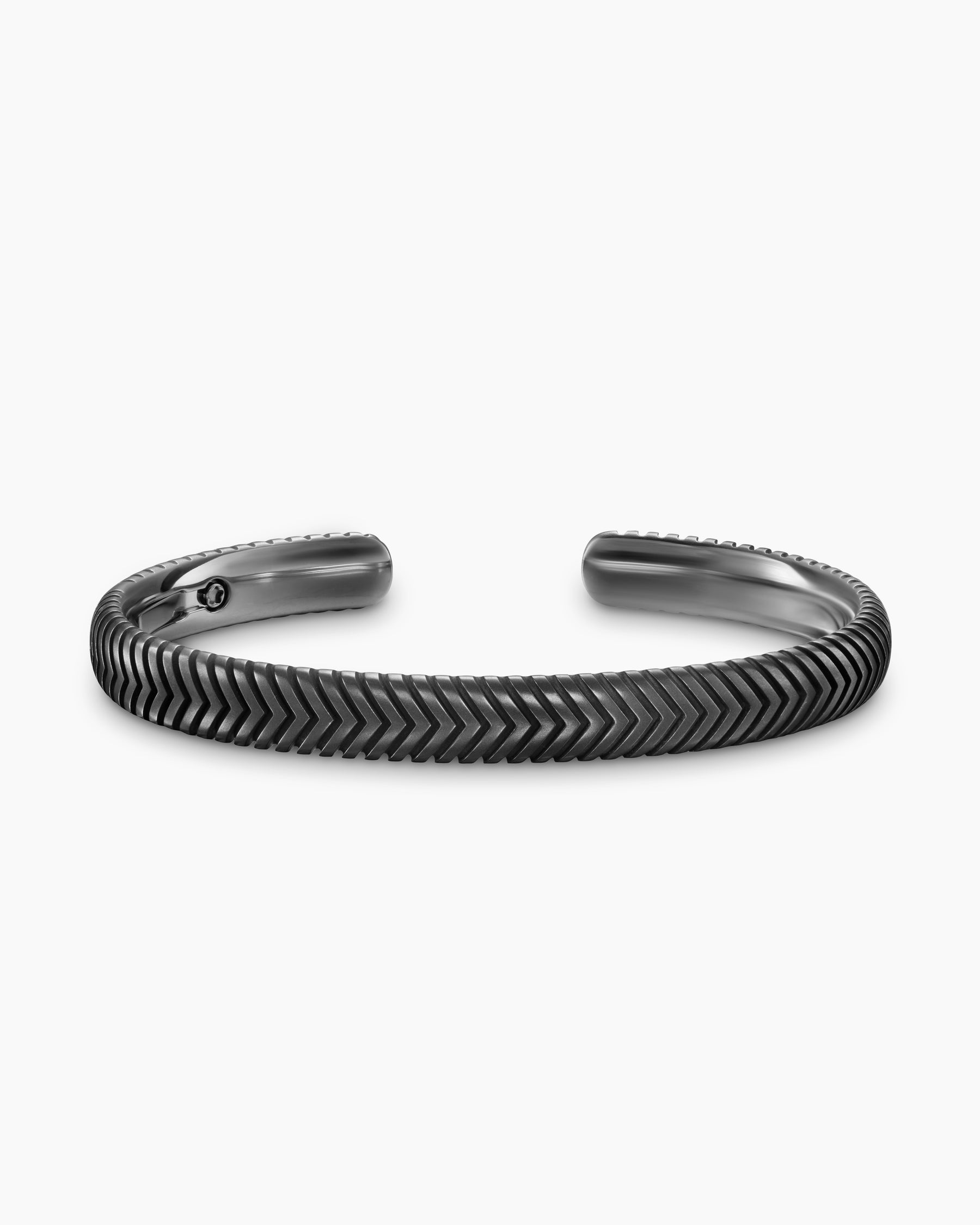Chevron Cuff Bracelet in Anthracite Titanium, 8mm - Image 4
