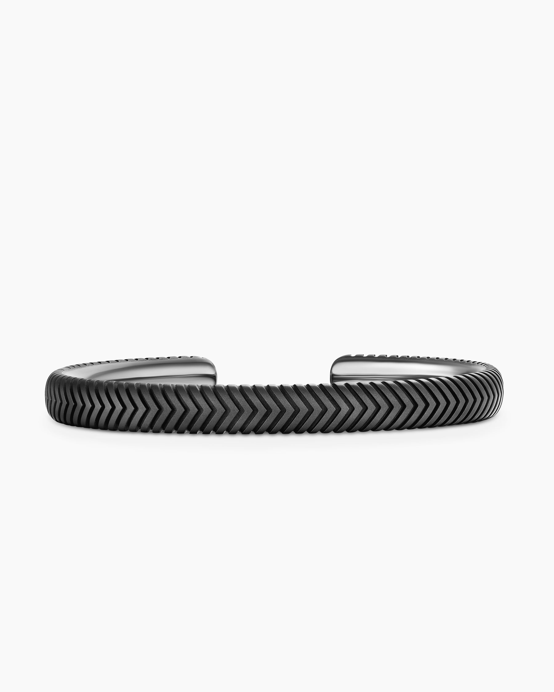 Chevron Cuff Bracelet in Anthracite Titanium, 8mm