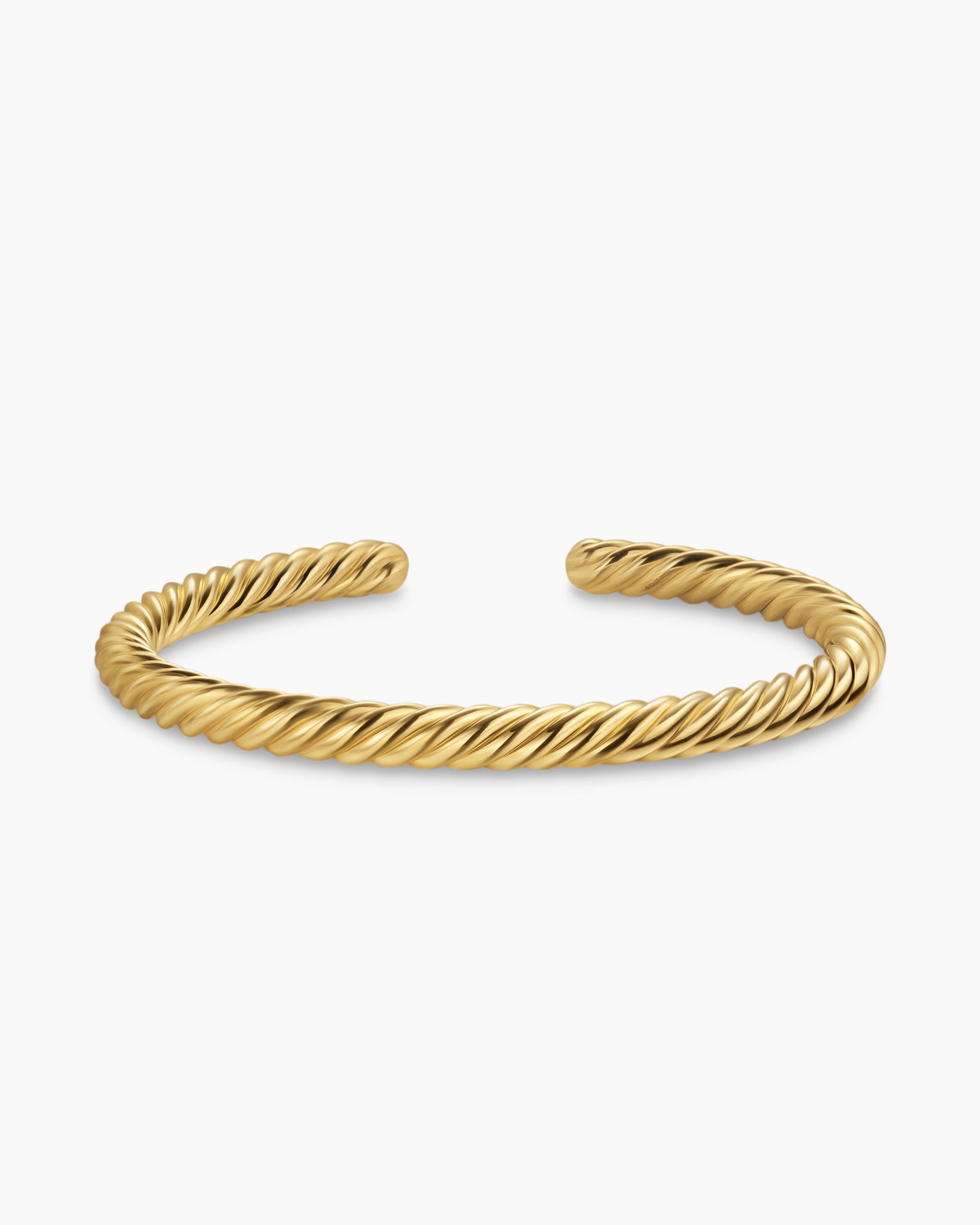 Cable Cuff Bracelet in 18K Yellow Gold, 6mm - Image 4
