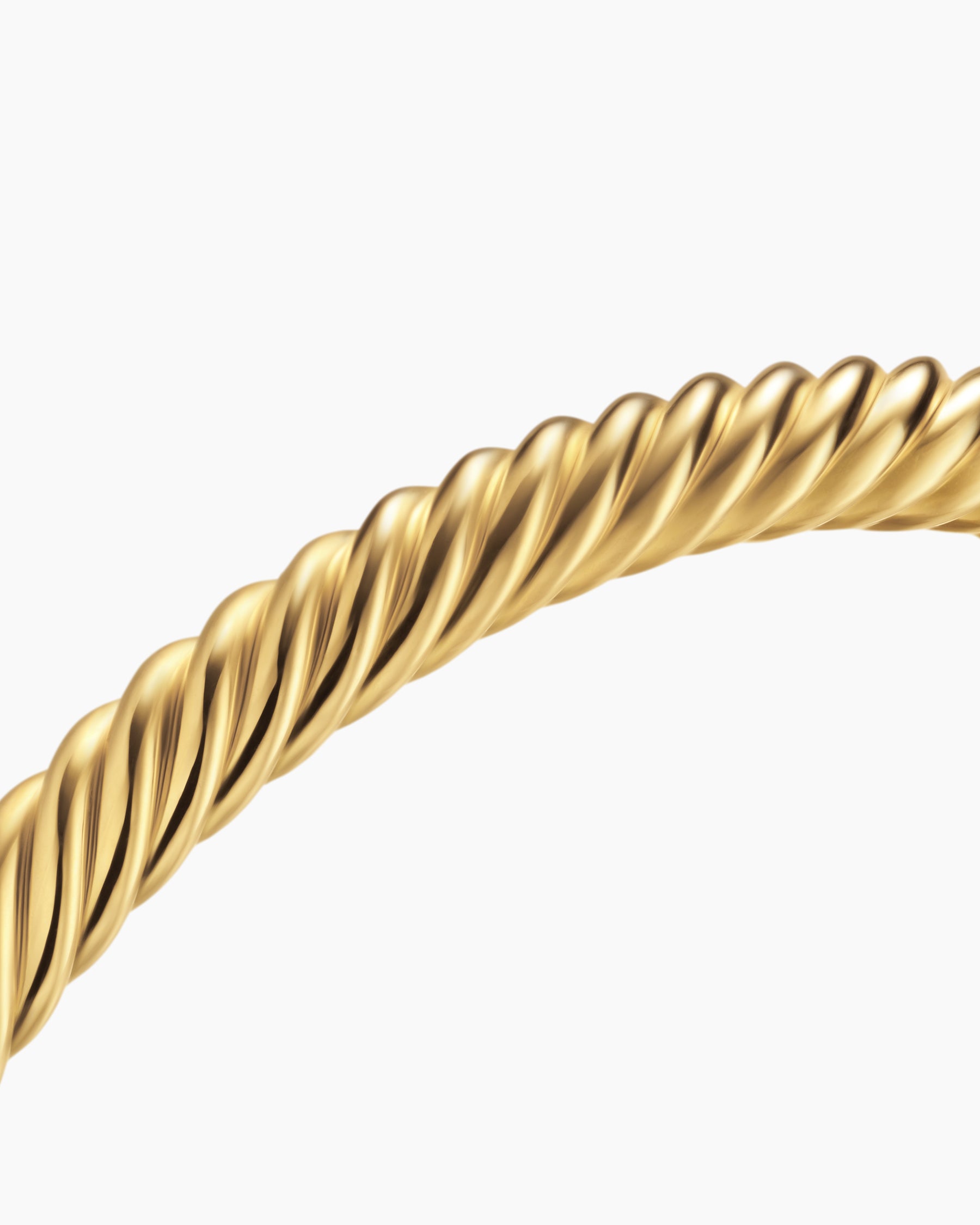 Cable Cuff Bracelet in 18K Yellow Gold, 6mm - Image 5