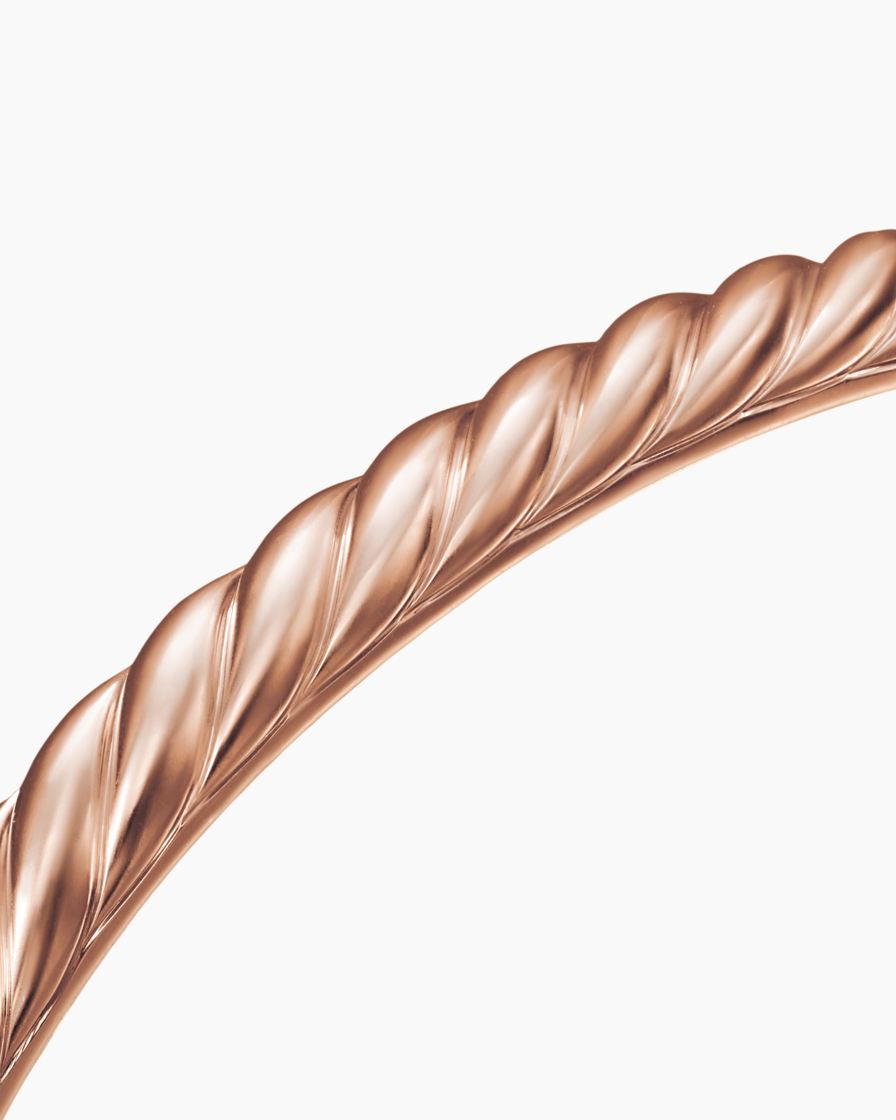 Sculpted Cable Cuff Bracelet in 18K Rose Gold, 5.5mm - Image 5
