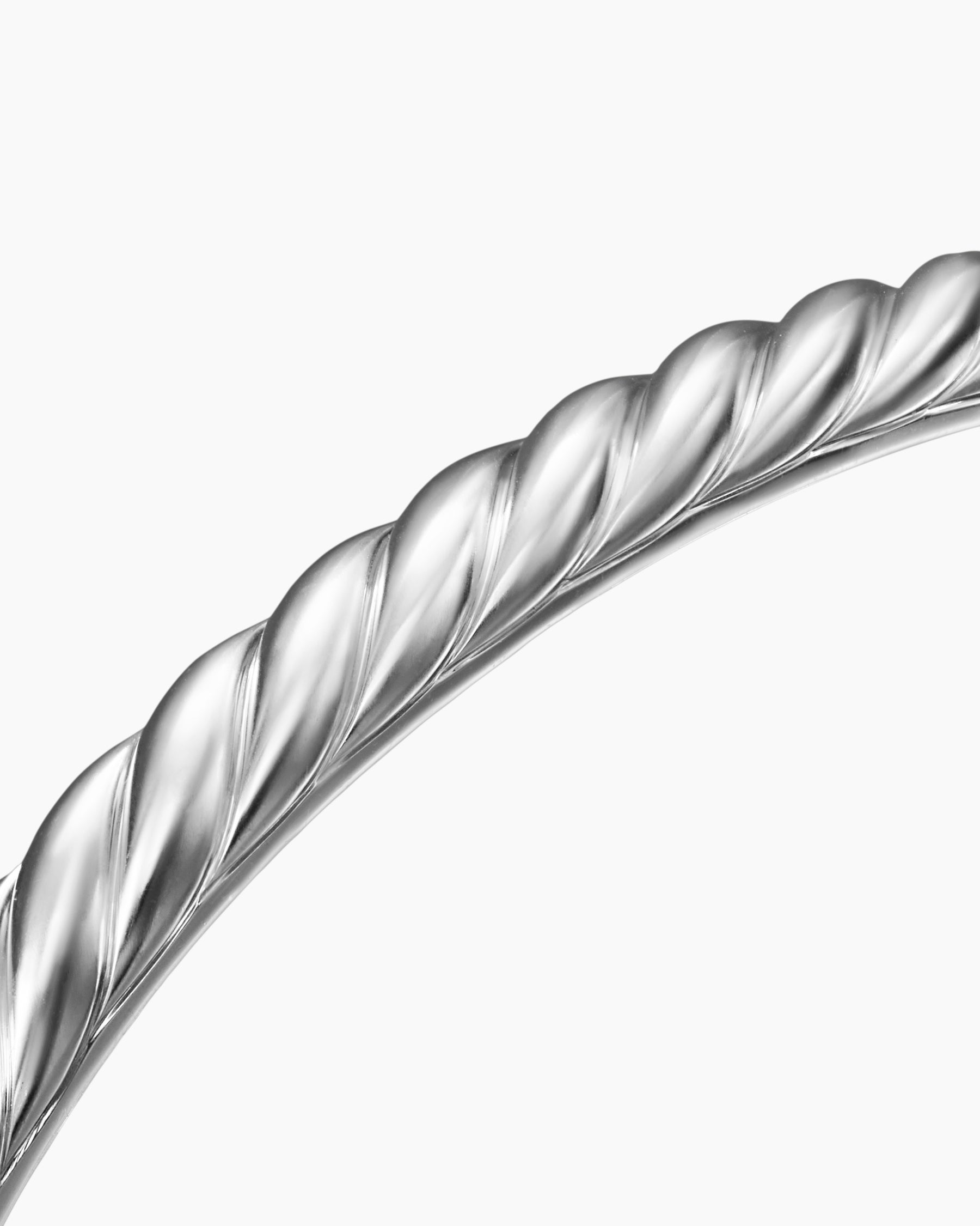 Sculpted Cable Cuff Bracelet in 18K White Gold, 5.5mm - Image 5