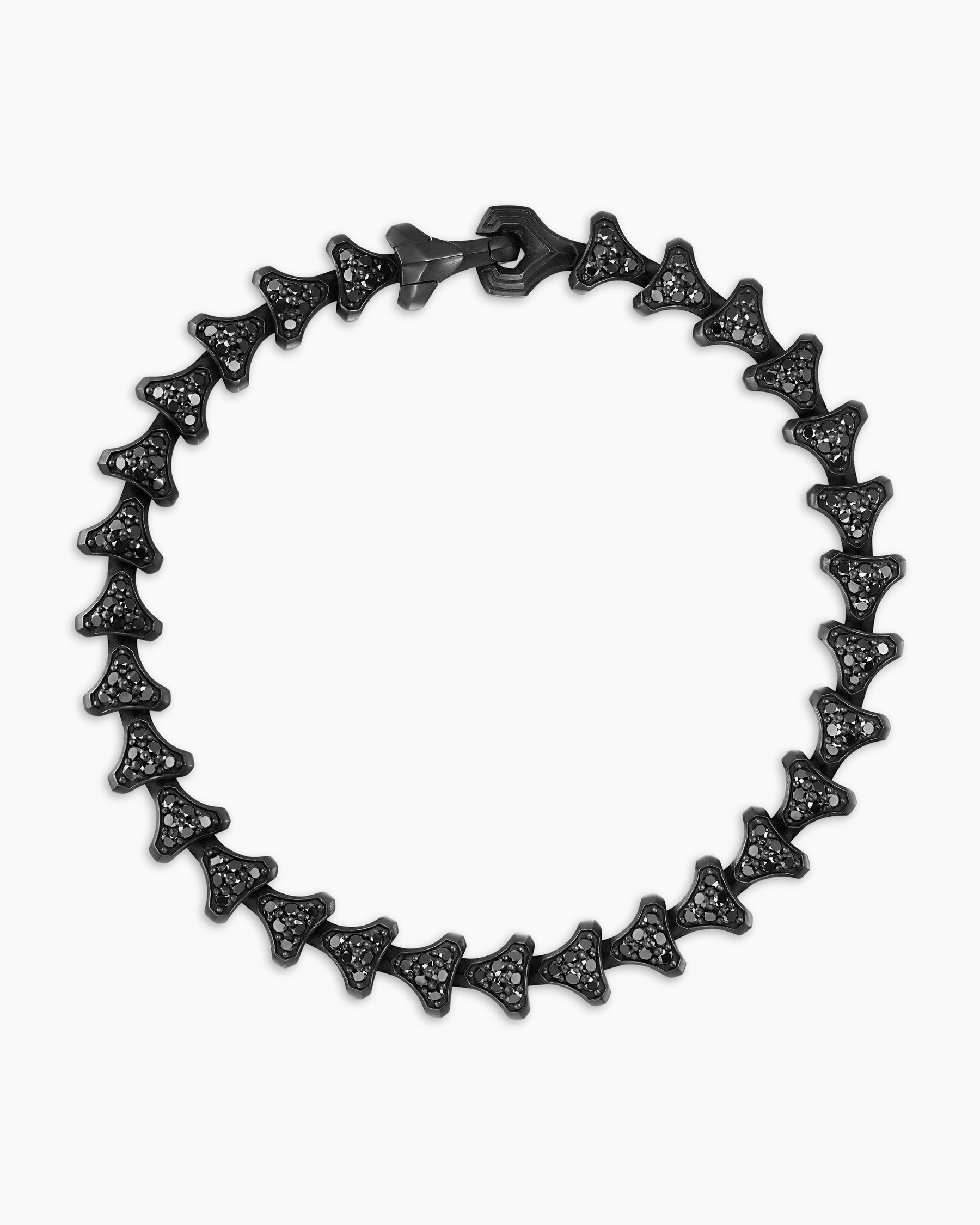 Armory Link Bracelet in Black Titanium with Black Diamonds, 7.5mm - Image 3