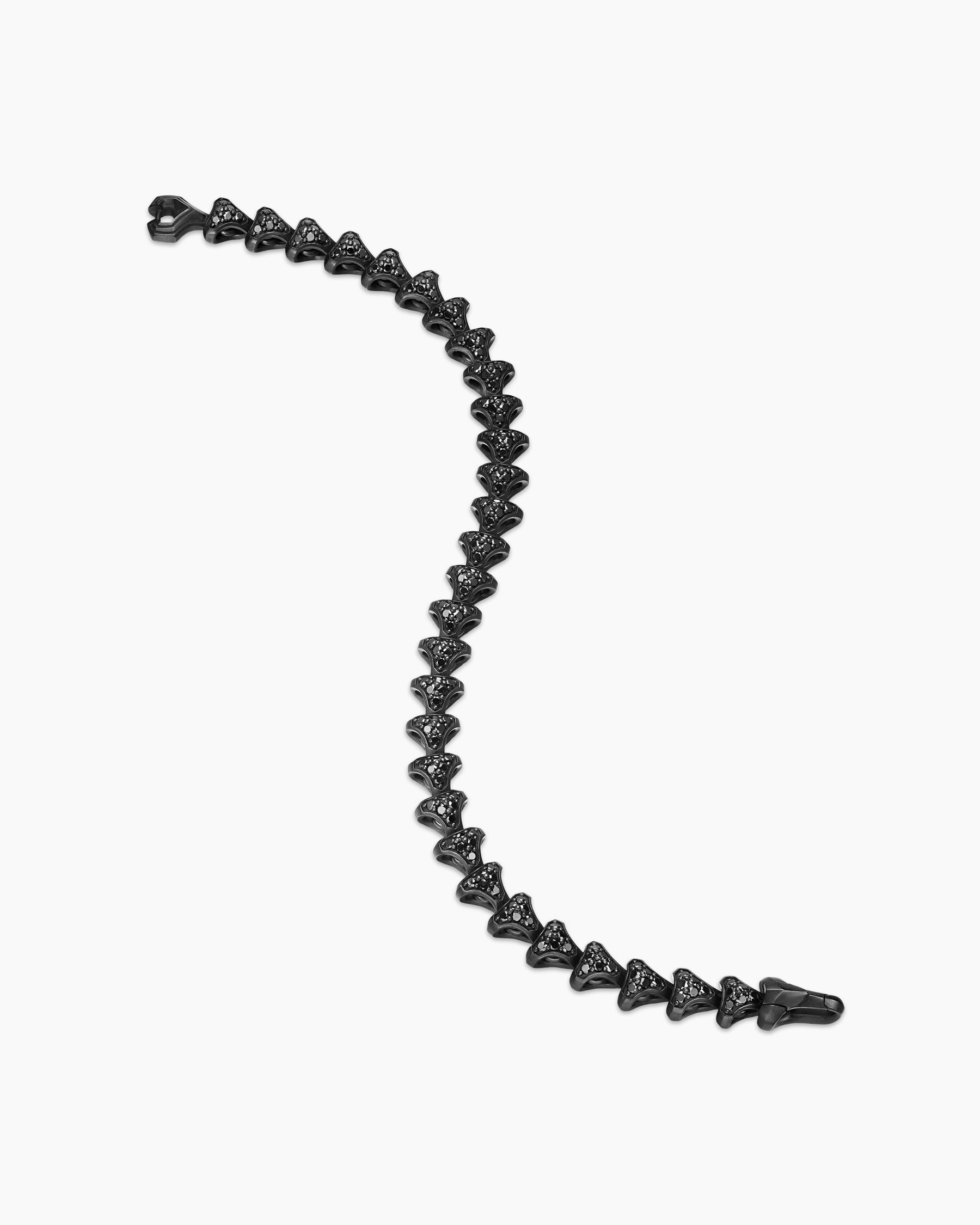 Armory Link Bracelet in Black Titanium with Black Diamonds, 7.5mm - Image 4