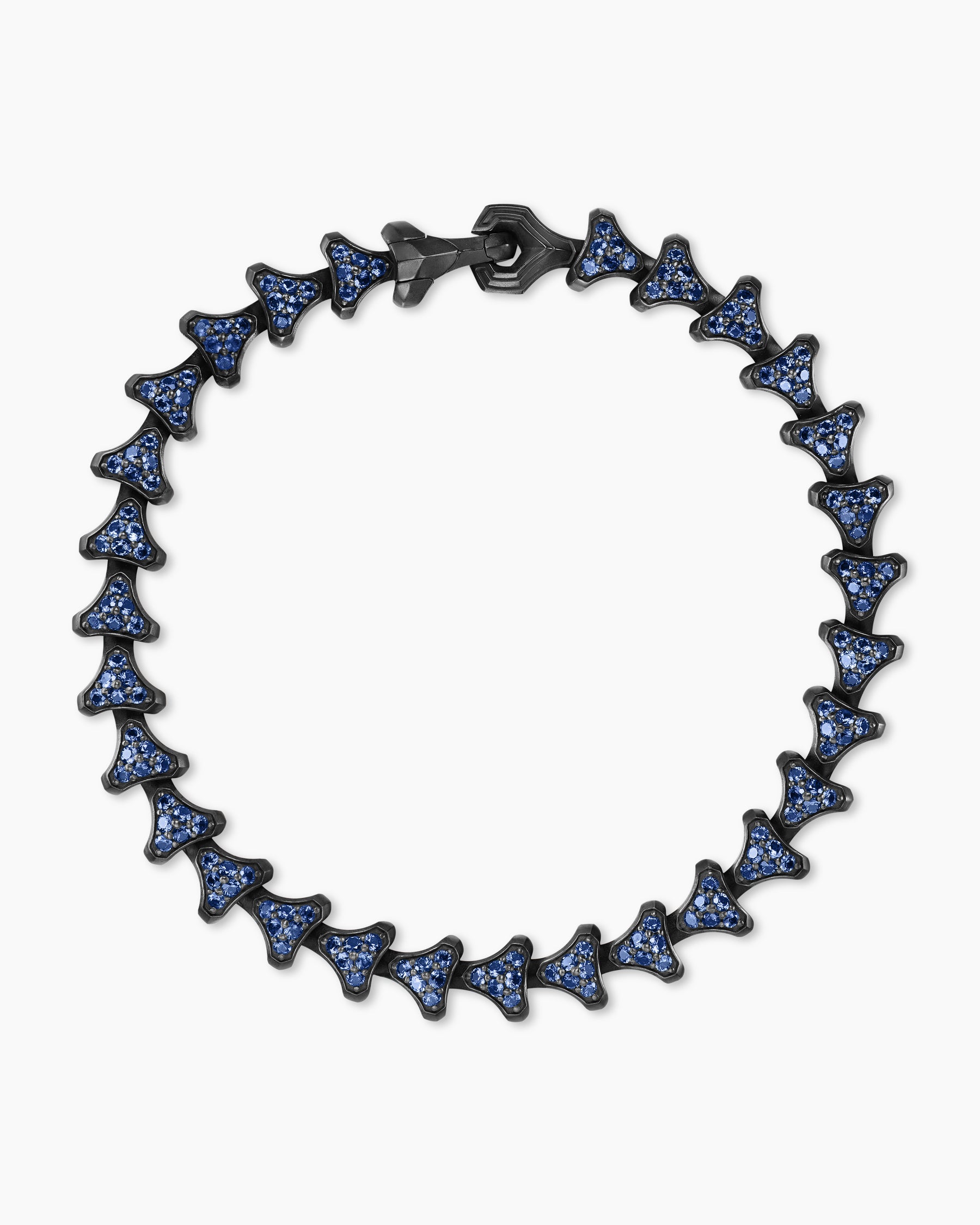 Armory Link Bracelet in Black Titanium with Sapphires, 7.5mm - Image 3