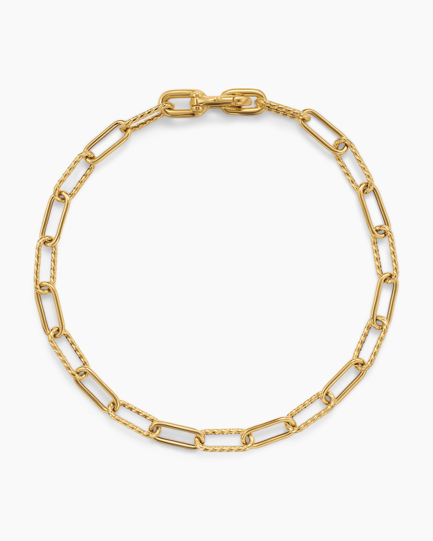 DY Madison Chain Bracelet in 18K Yellow Gold, 4mm - Image 3