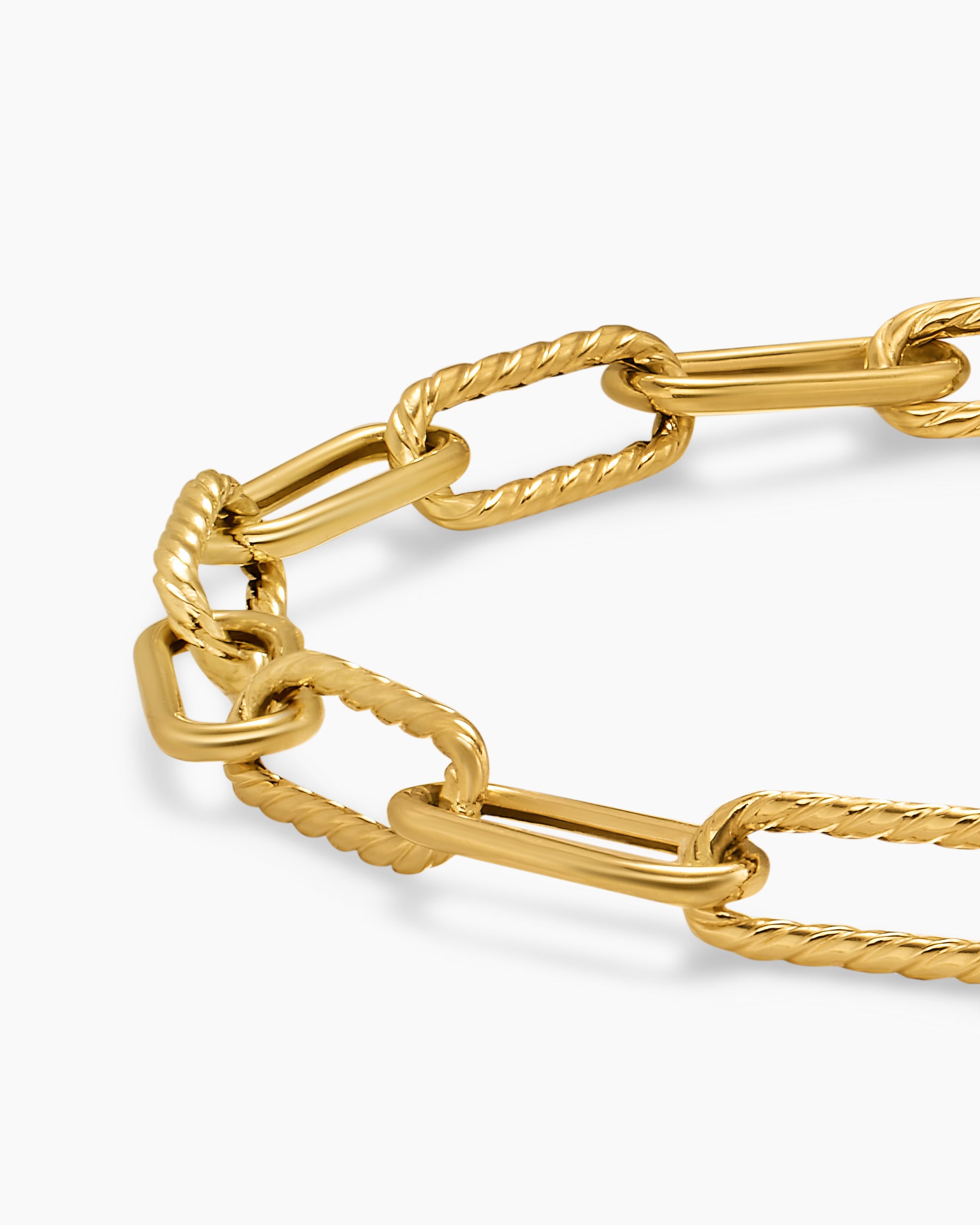 DY Madison Chain Bracelet in 18K Yellow Gold, 4mm - Image 7