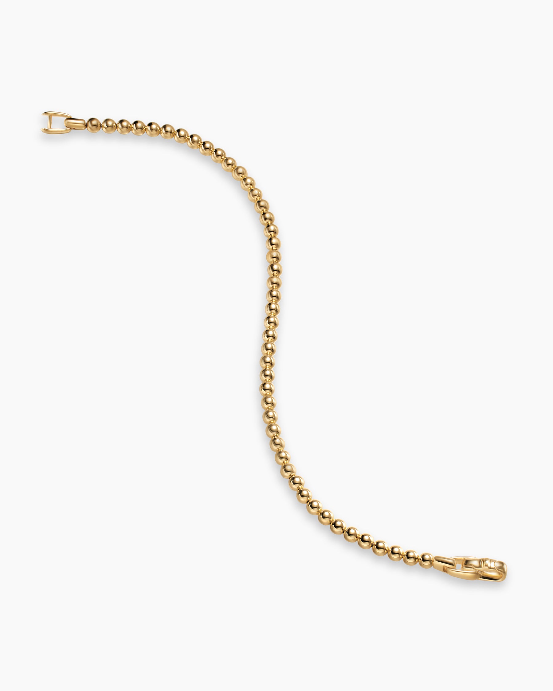 Spiritual Beads Metal Bead Bracelet in 18K Yellow Gold, 4mm - Image 4